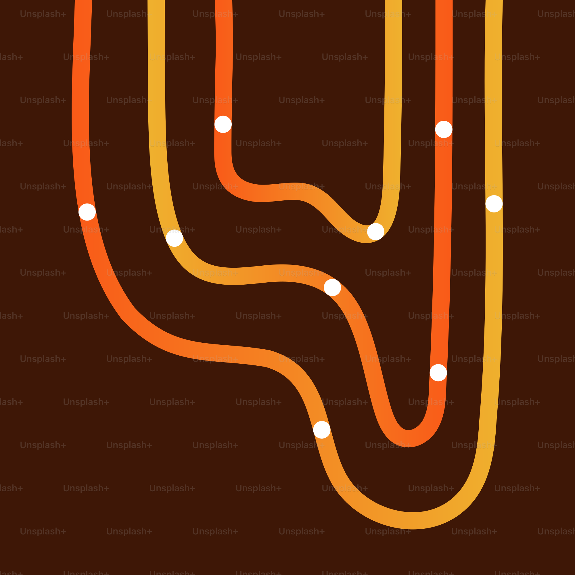 Lignes et points abstraits sur un fond sombre