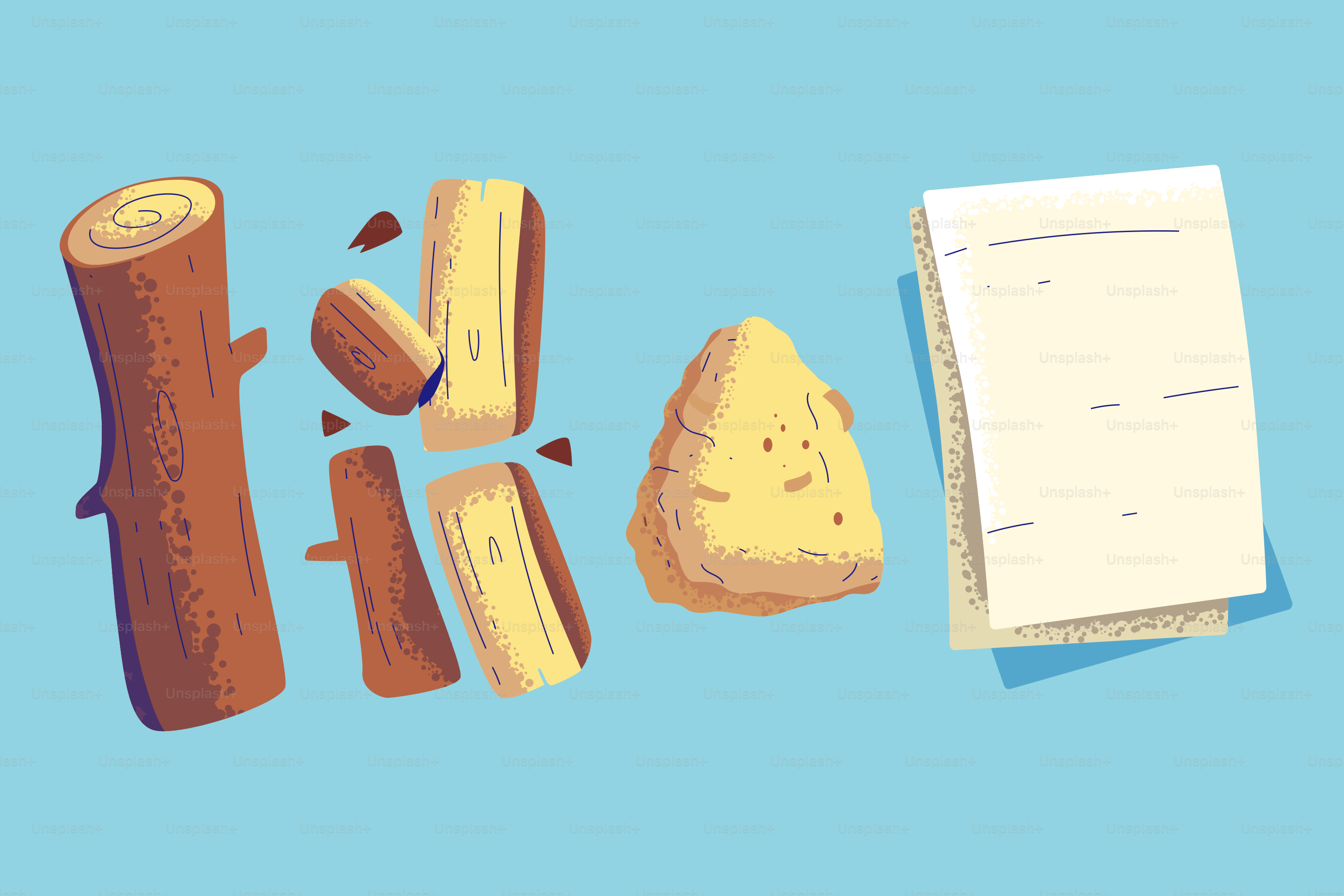 Bois d’enjambe, bois d’aman et papier arrangé