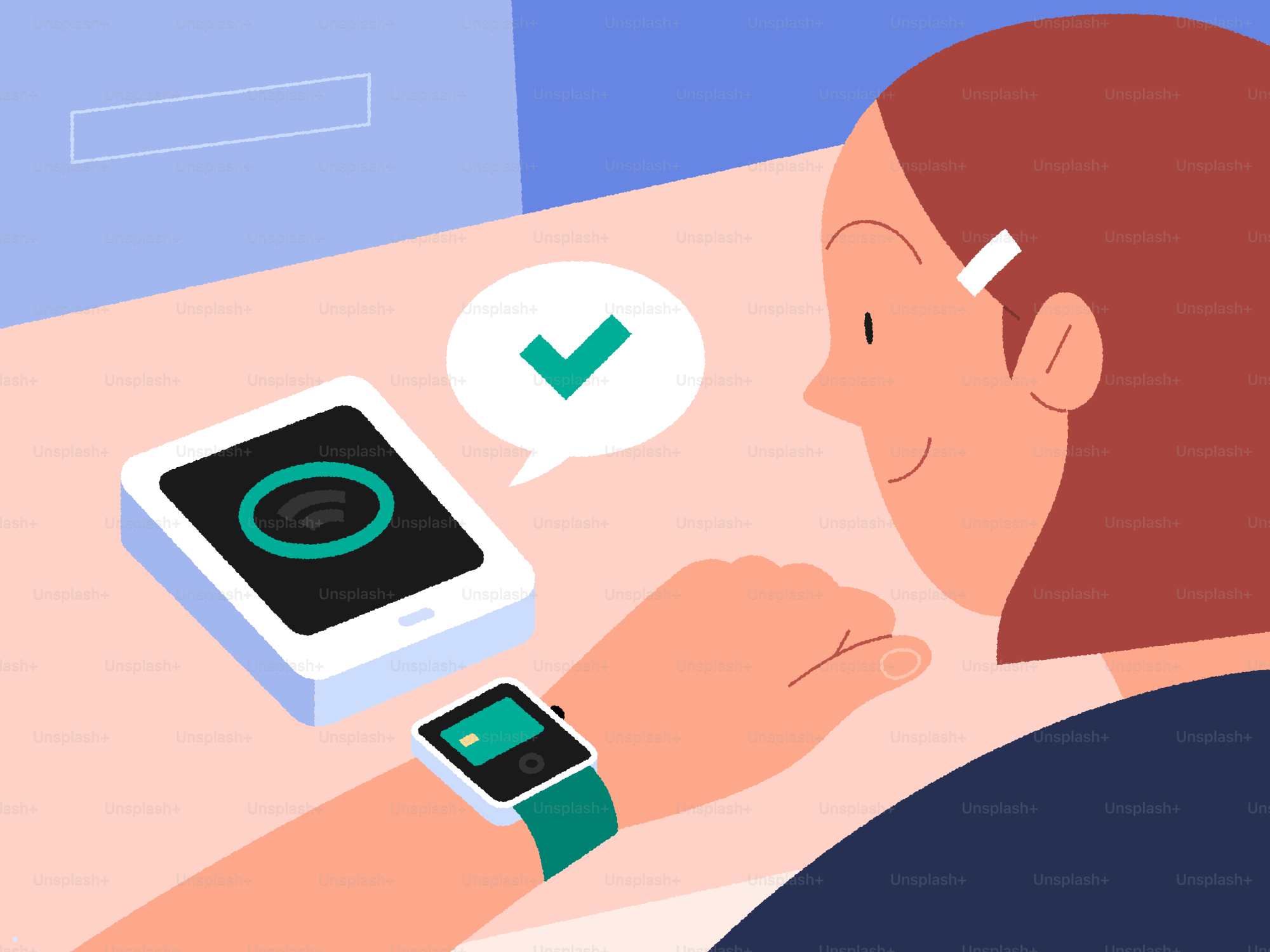 La donna usa lo smartwatch per pagare al terminale