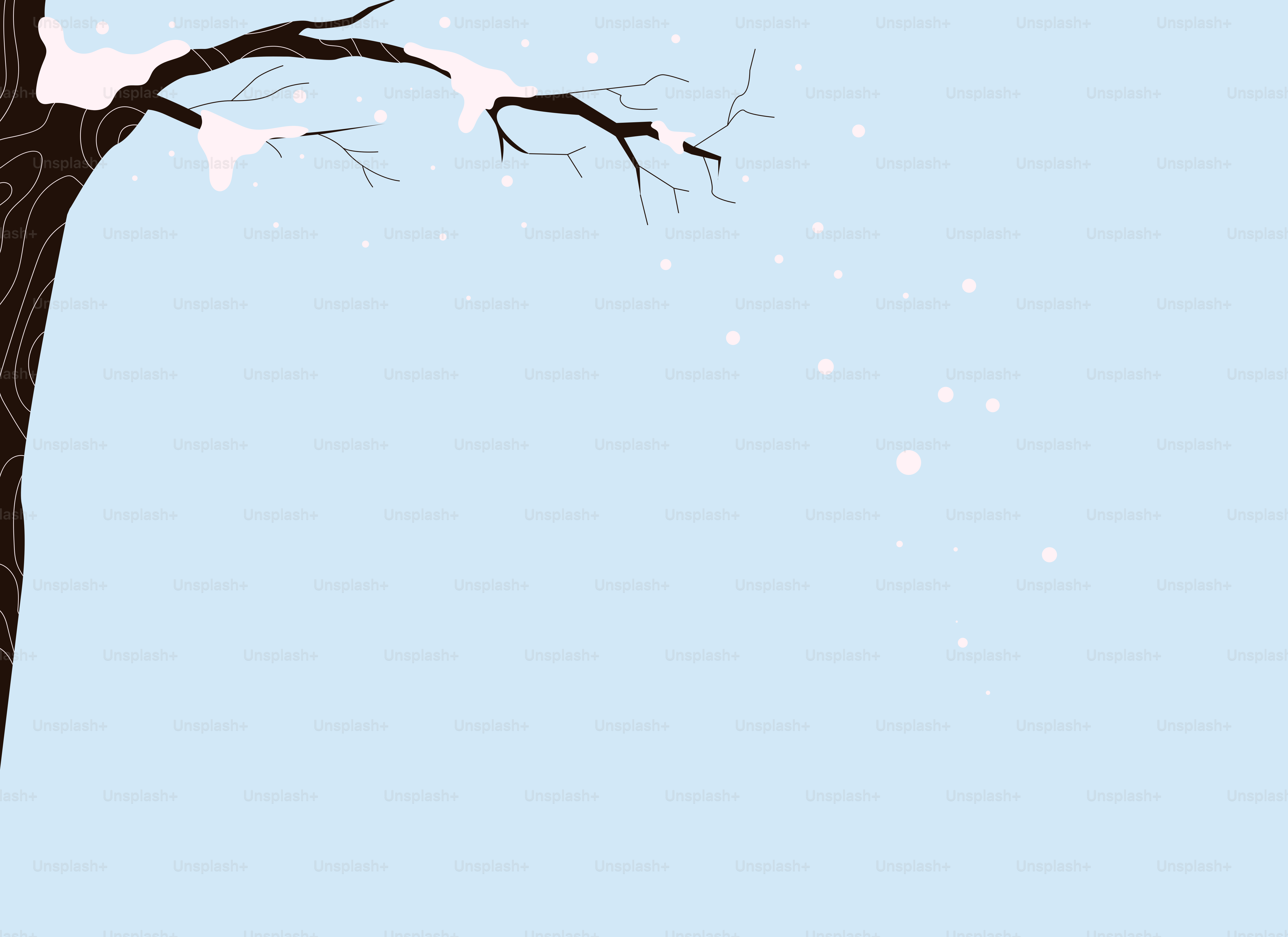 La neve che cade su un ramo spoglio
