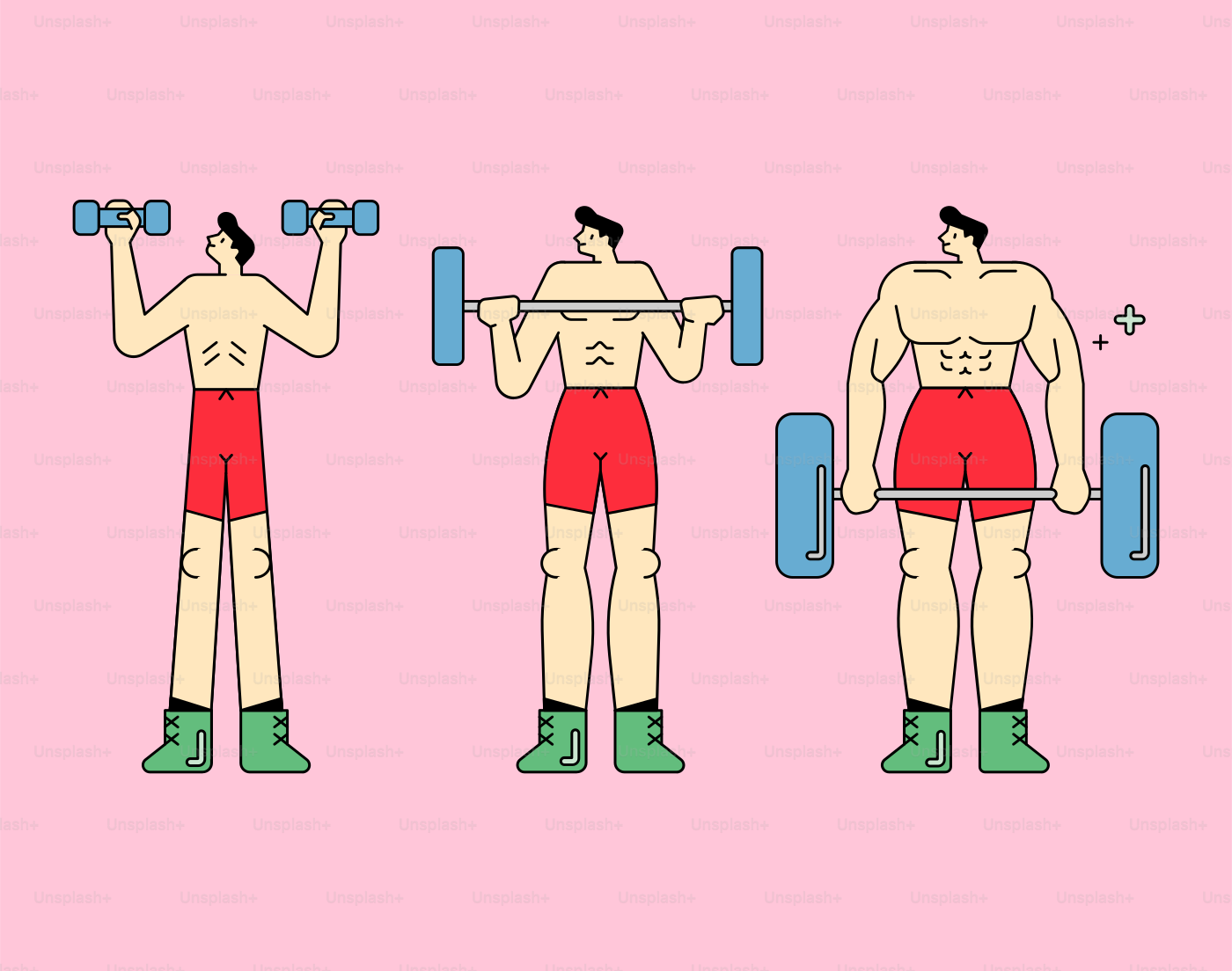 Homem levantando pesos, mostrando progresso no crescimento muscular