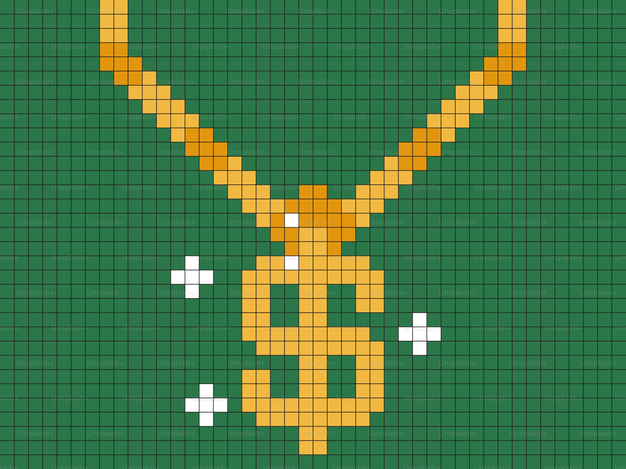 Pixel art of a gold dollar sign necklace