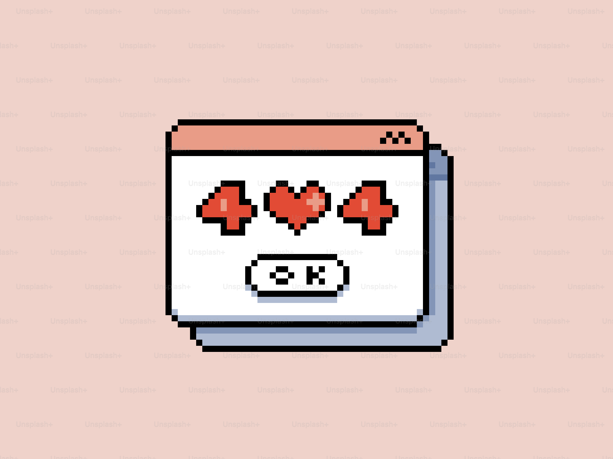 Pixelgrafik eines 404-Fehlers mit Herz