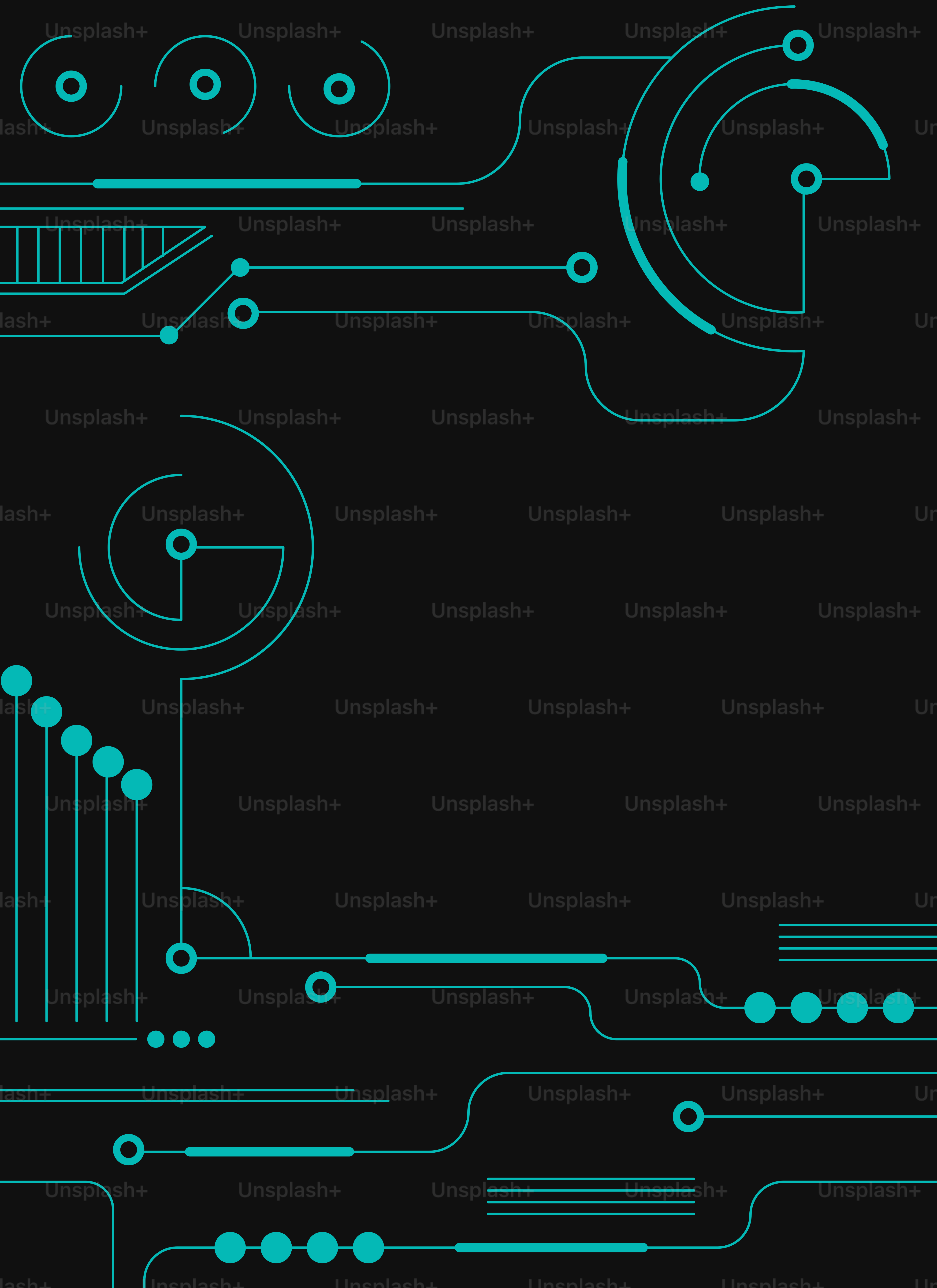 Diseño abstracto de placa de circuito azul sobre fondo negro