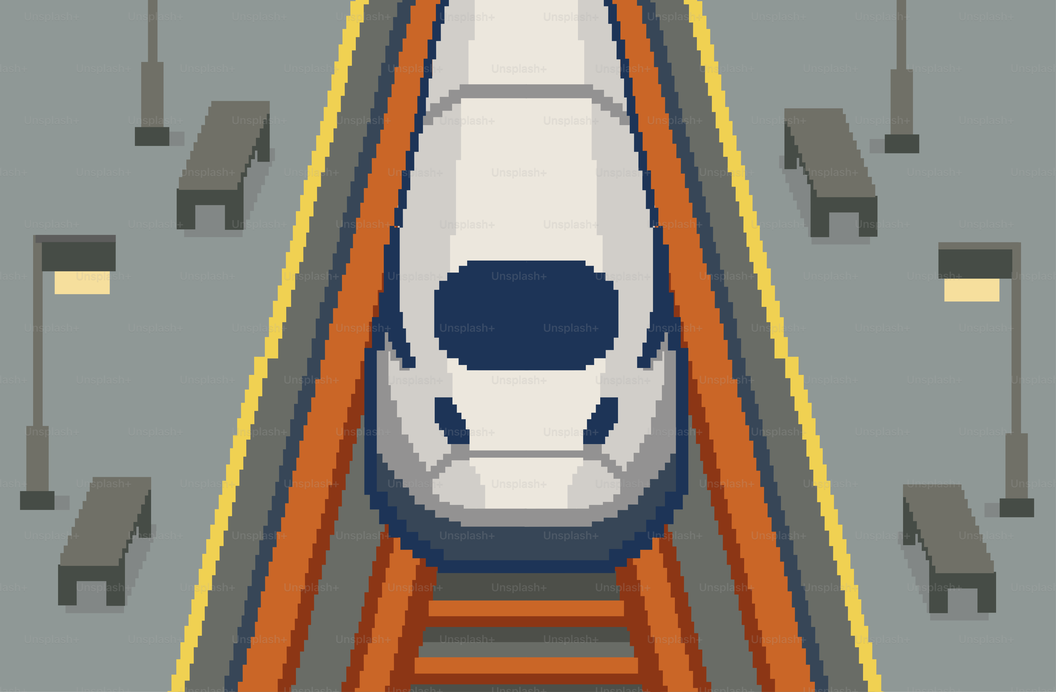 A modern train waits at a station platform.