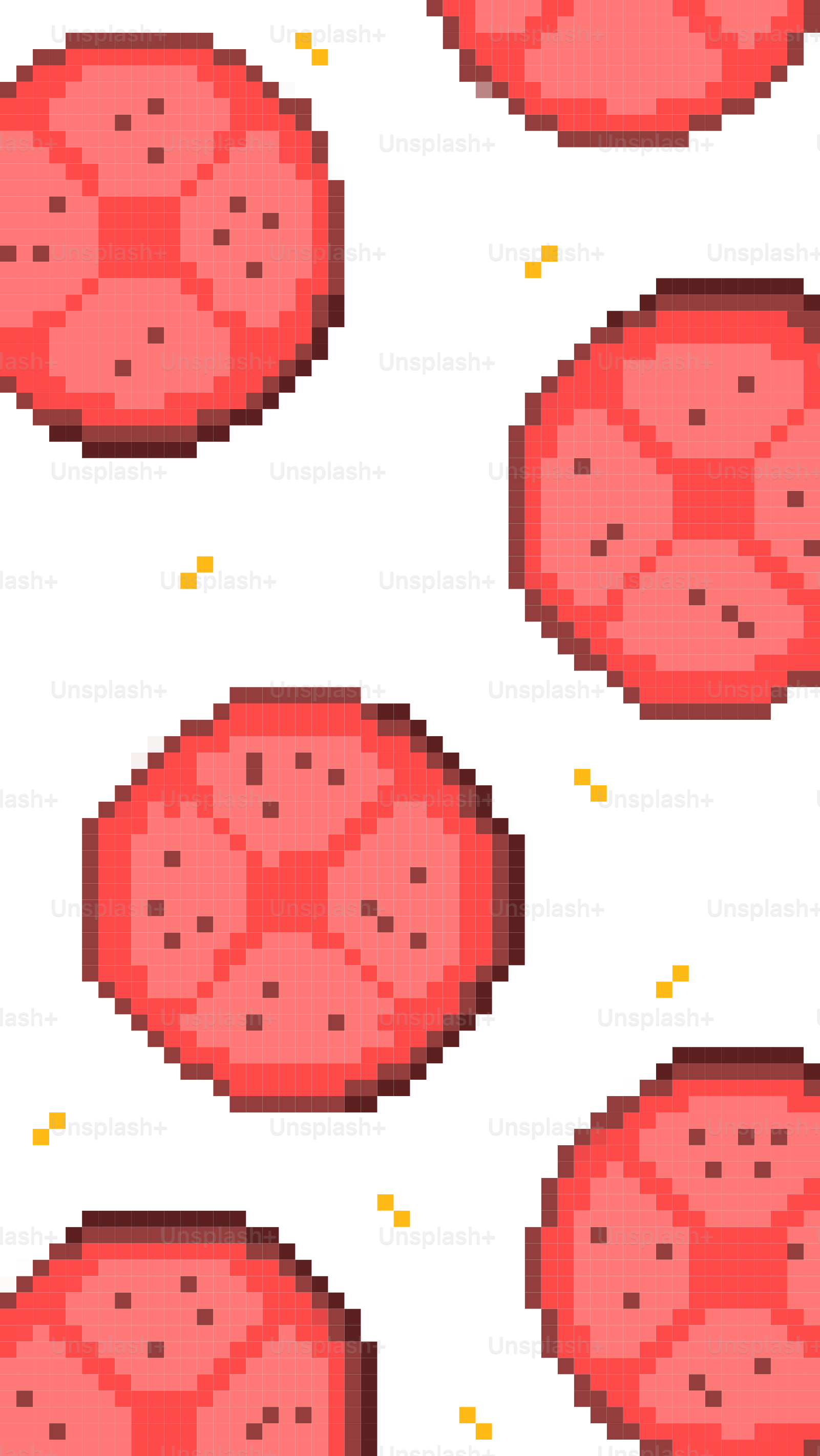 Pixel art apples with green leaves and sparkles - Vector Illustration ...
