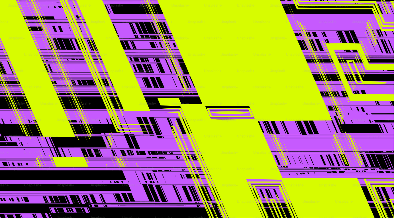 Abstract geometric pattern with purple and yellow shapes vector ...