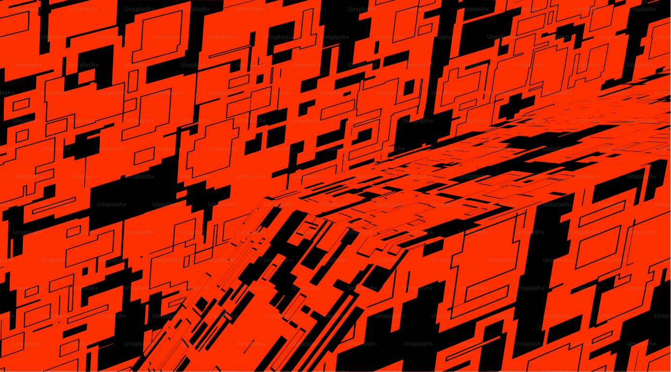 Padrão geométrico abstrato vermelho e preto