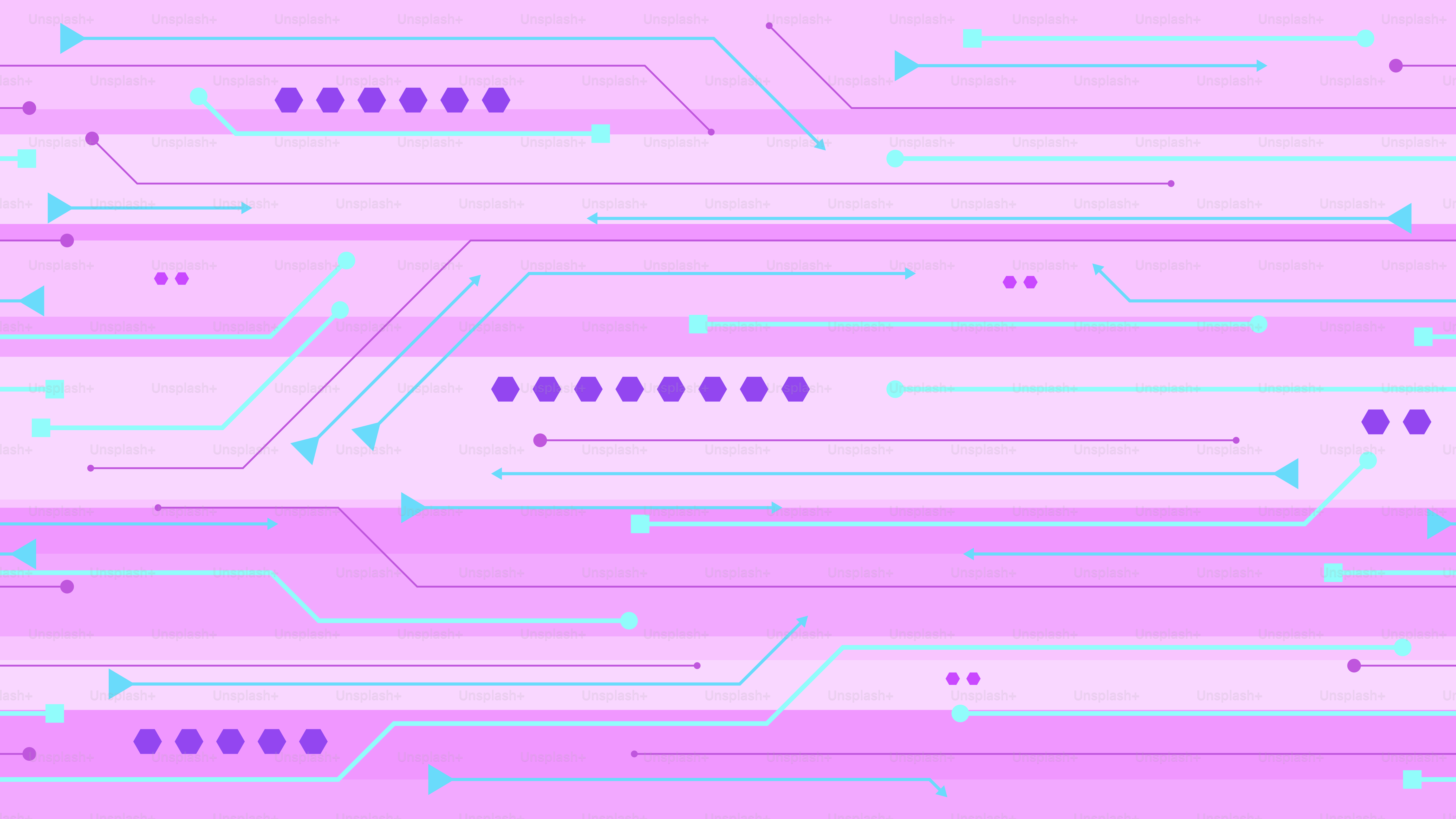 Fondo abstracto rosa con patrones de placa de circuito