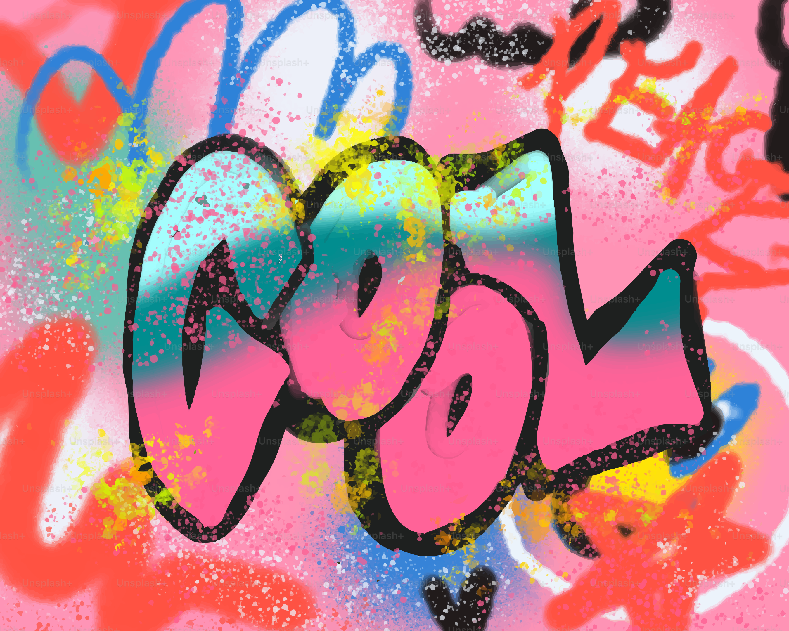 Colorful graffiti art with the word \, image size:3000x2400