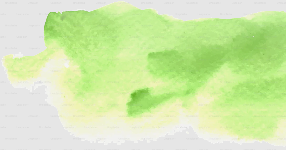 Green and yellow watercolor splash on white background. vector ...