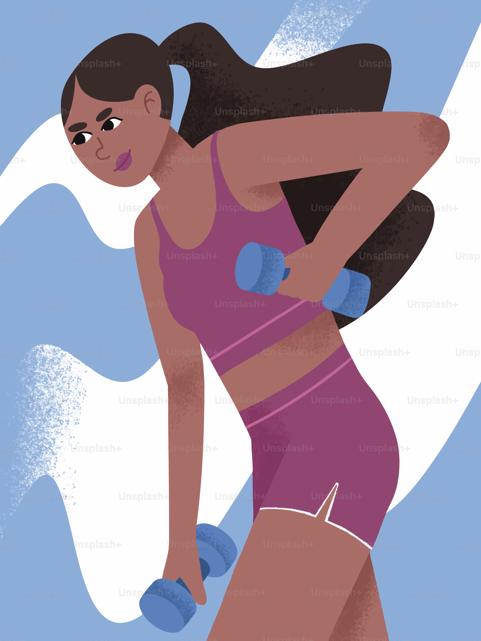 Woman lifting dumbbells for a workout