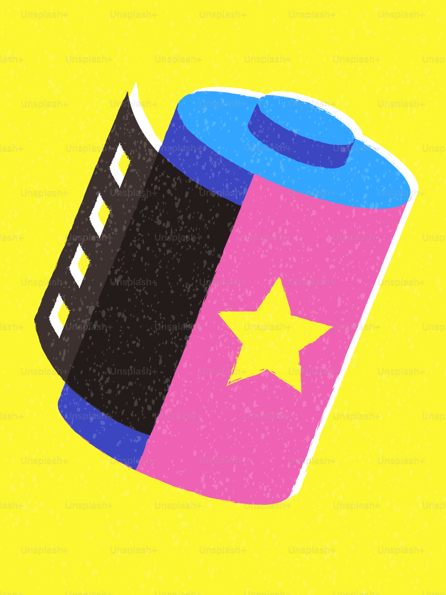 Boîtier de film avec étoile et bande de film