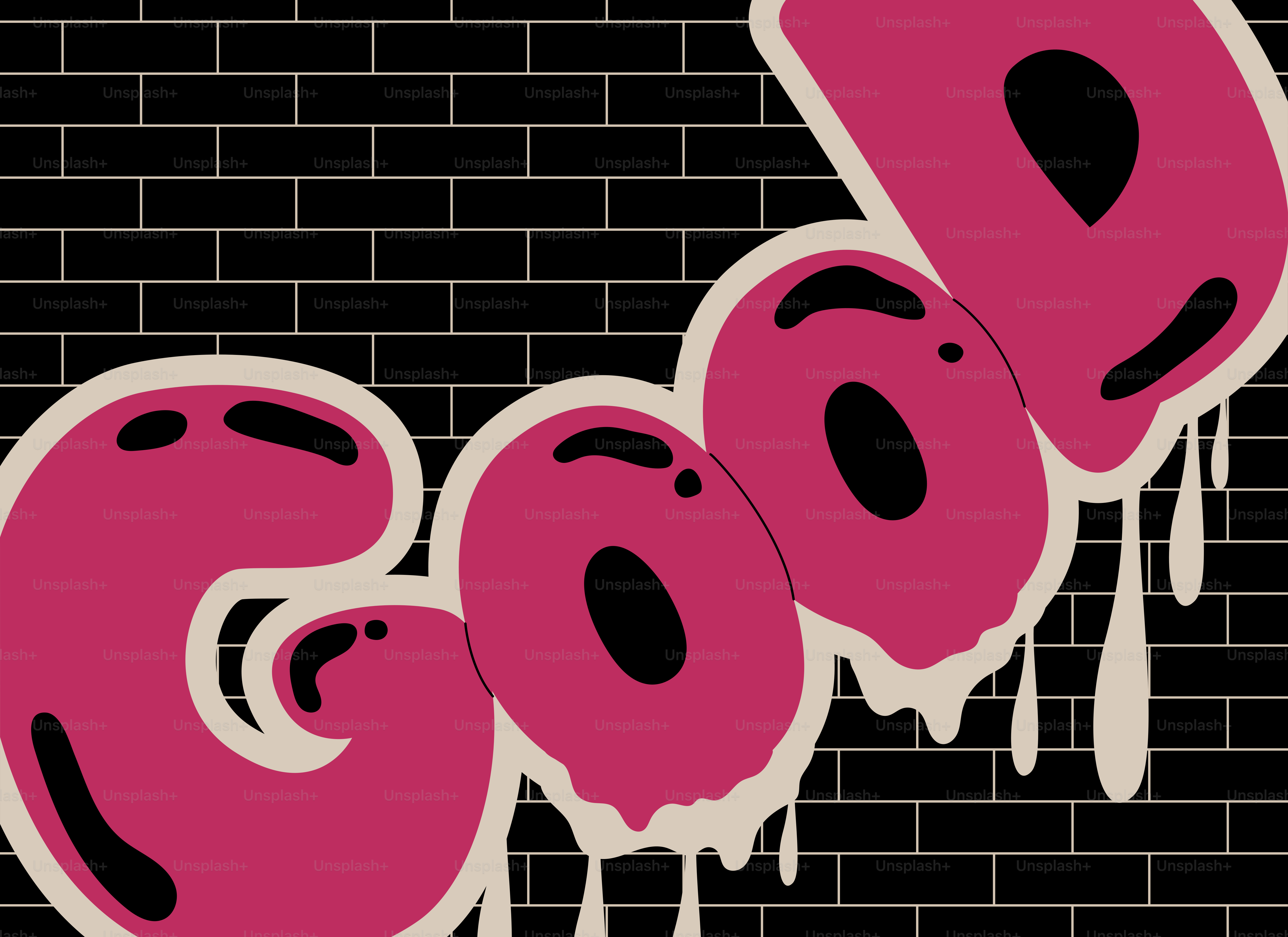 Letras grafitiadas que deletrean "good" en una pared de ladrillo