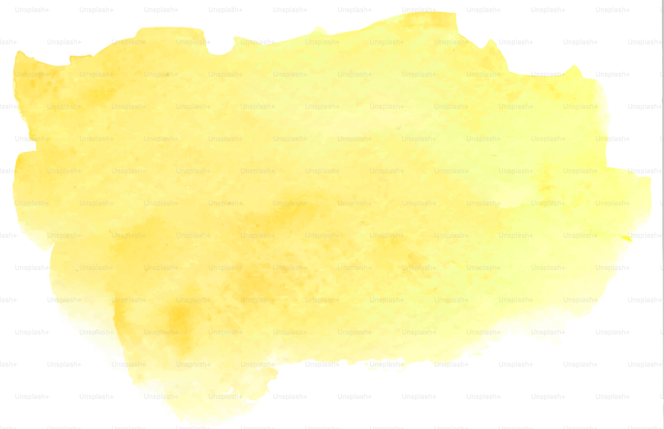 Ein gelber Aquarell-Spritzer auf weißem Hintergrund