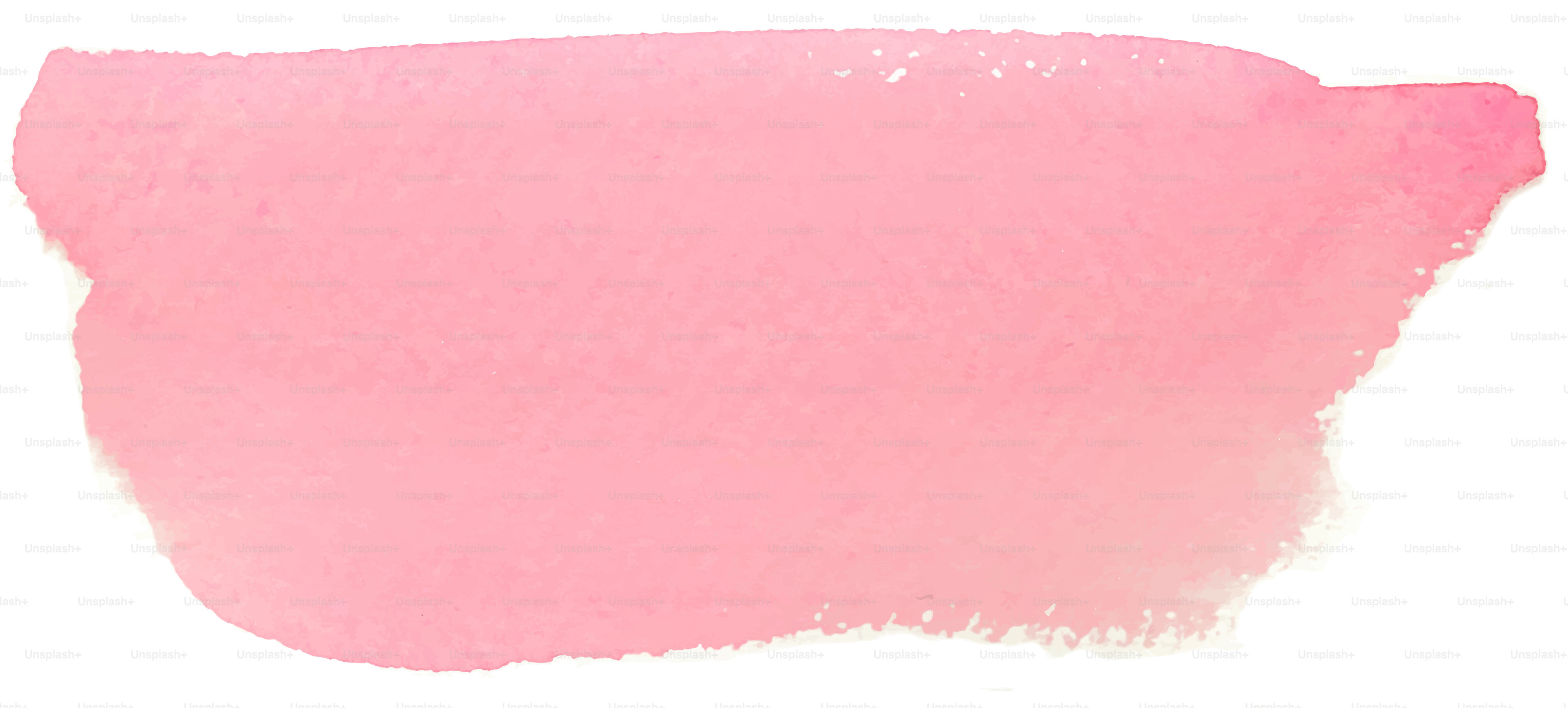 A pink watercolor brush stroke on a white background