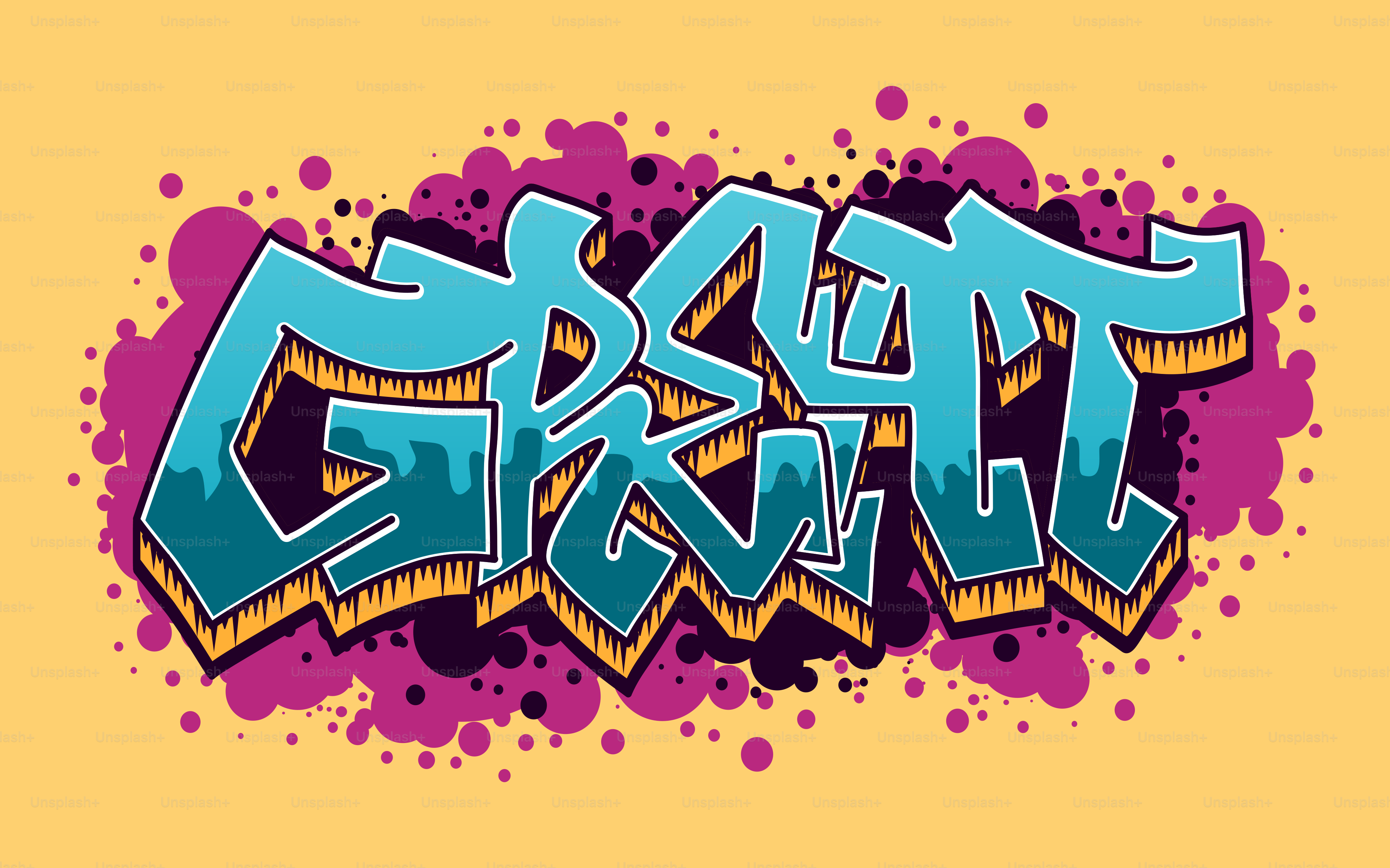 Grafite de arte soletrando a palavra great vetor – Imagem sobre Ilustração  na Unsplash, image size:3000x1875