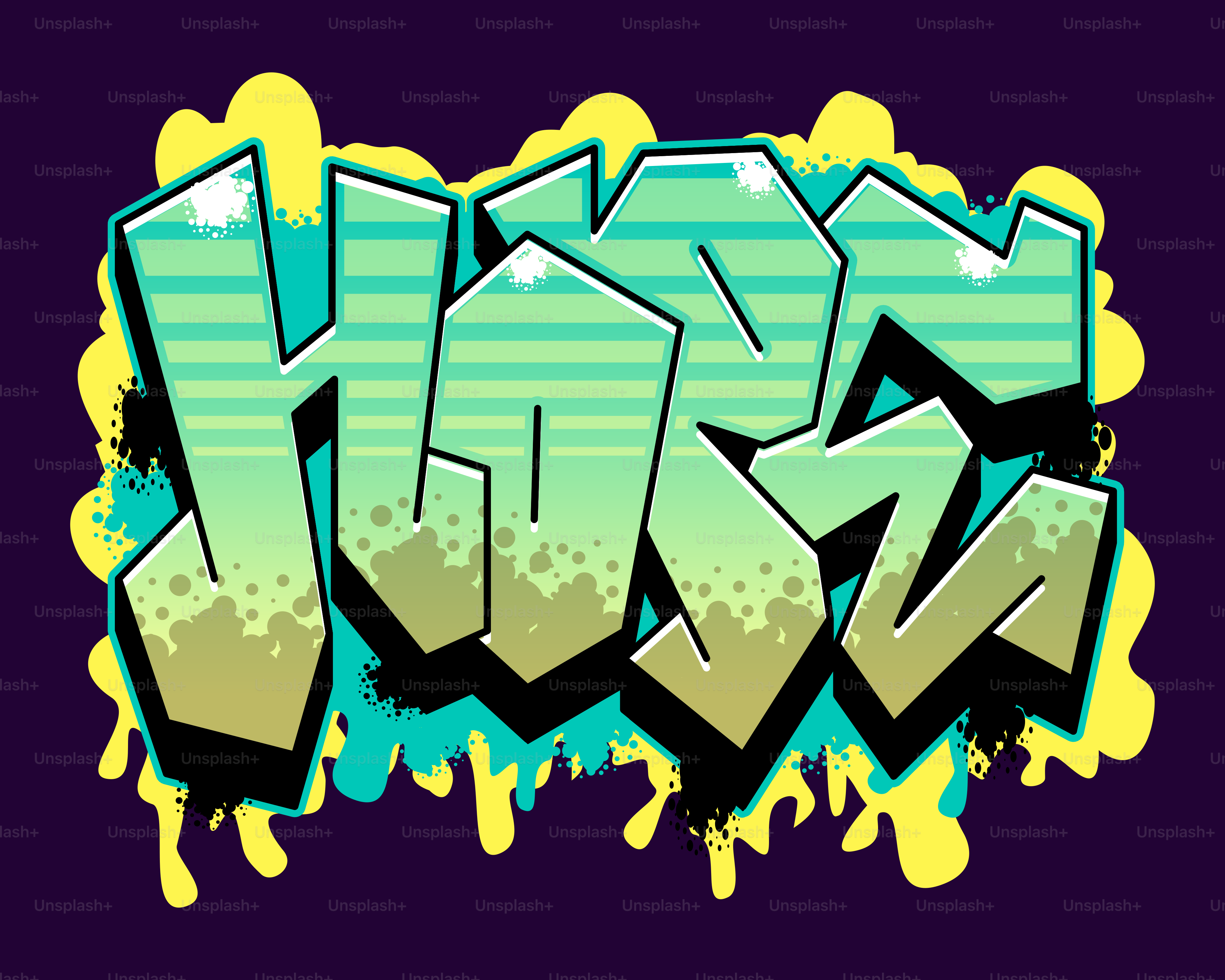 Arte de grafite com a palavra \, image size:3000x2400