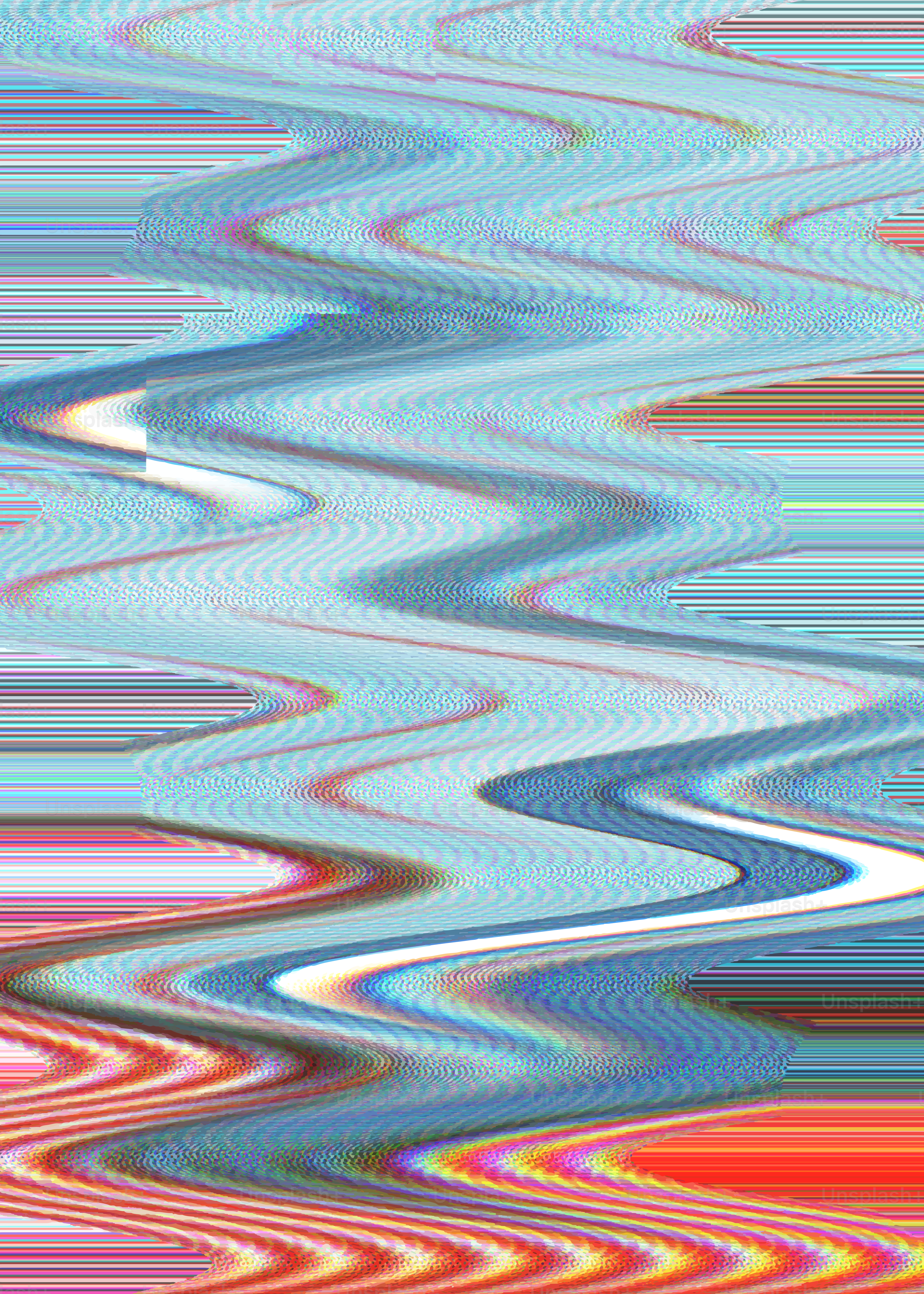 Linee ondulate astratte con effetto glitch digitale