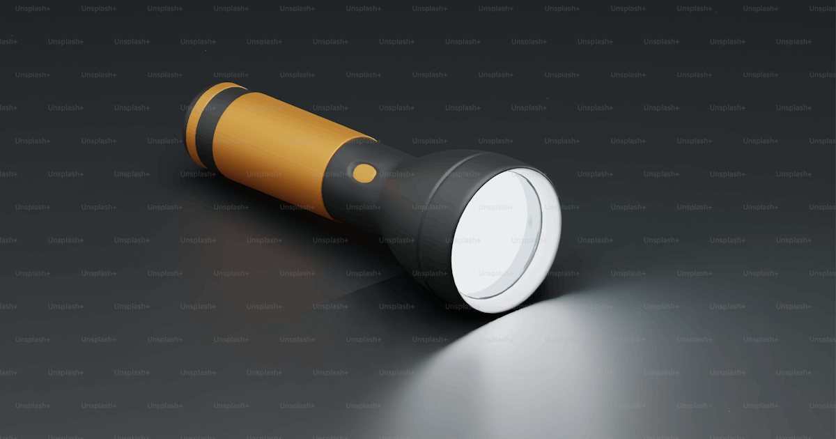 A lit flashlight on a dark surface vector – Illustration Image on Unsplash