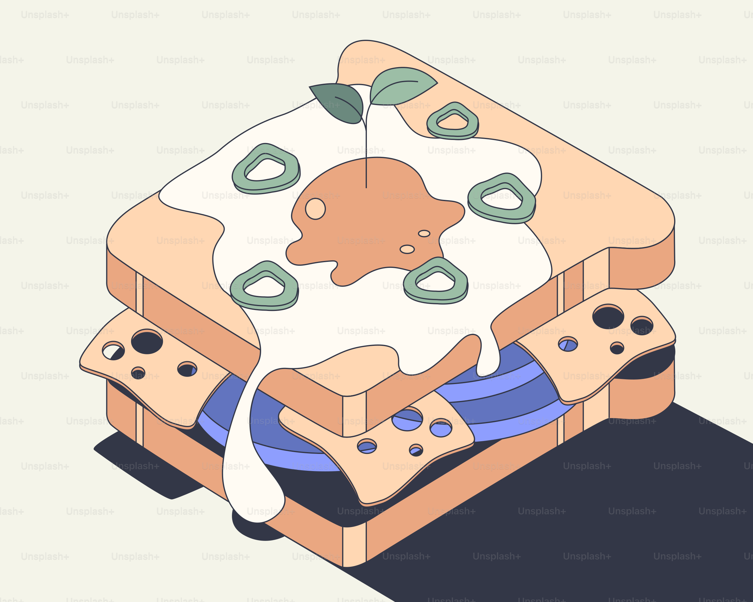 A sandwich with egg, cheese, and jalapeños