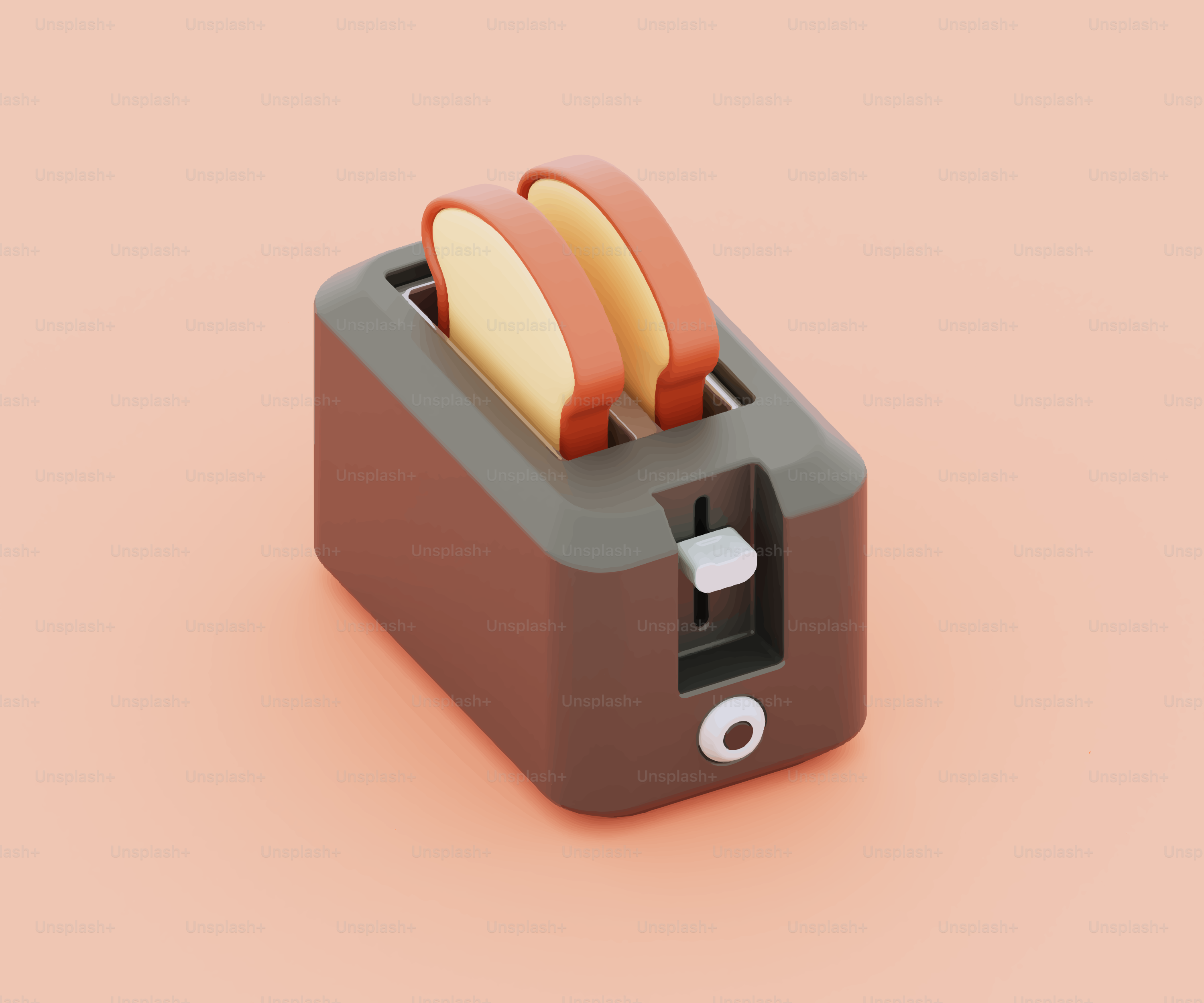 Toaster with two slices of toast