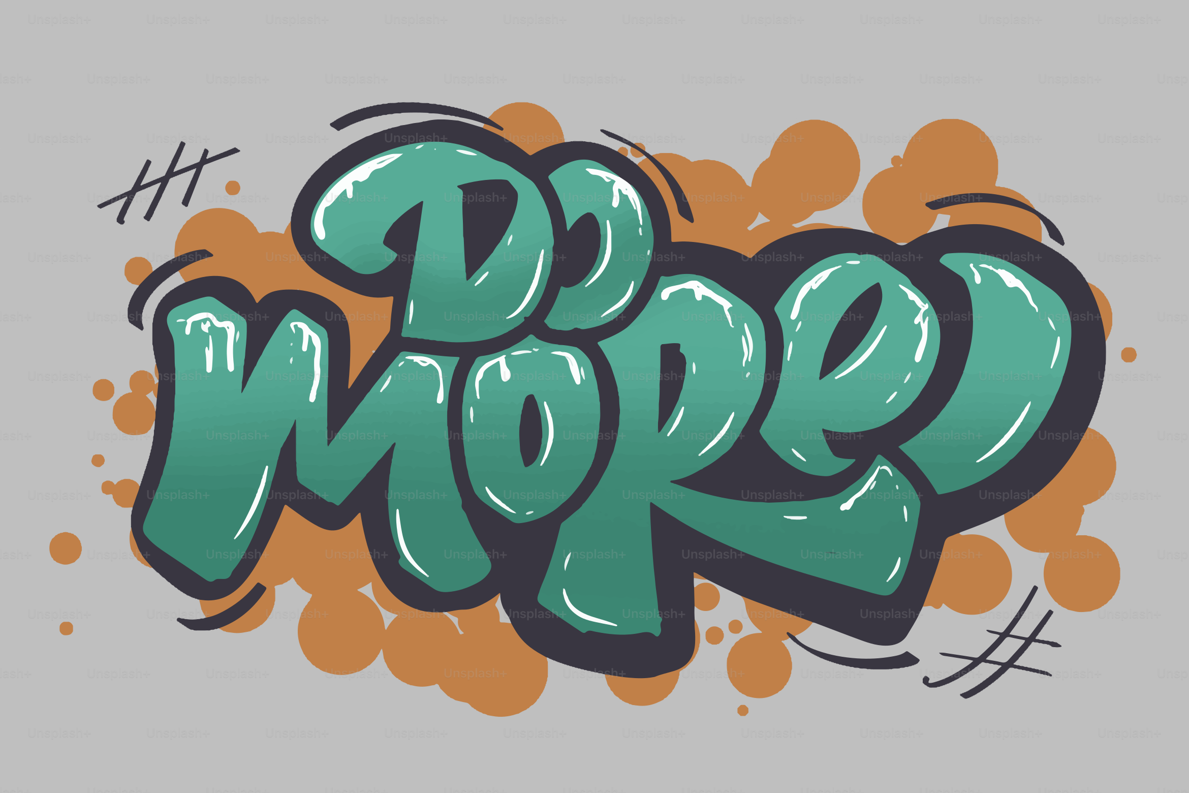 Arte graffiti con testo "do more"