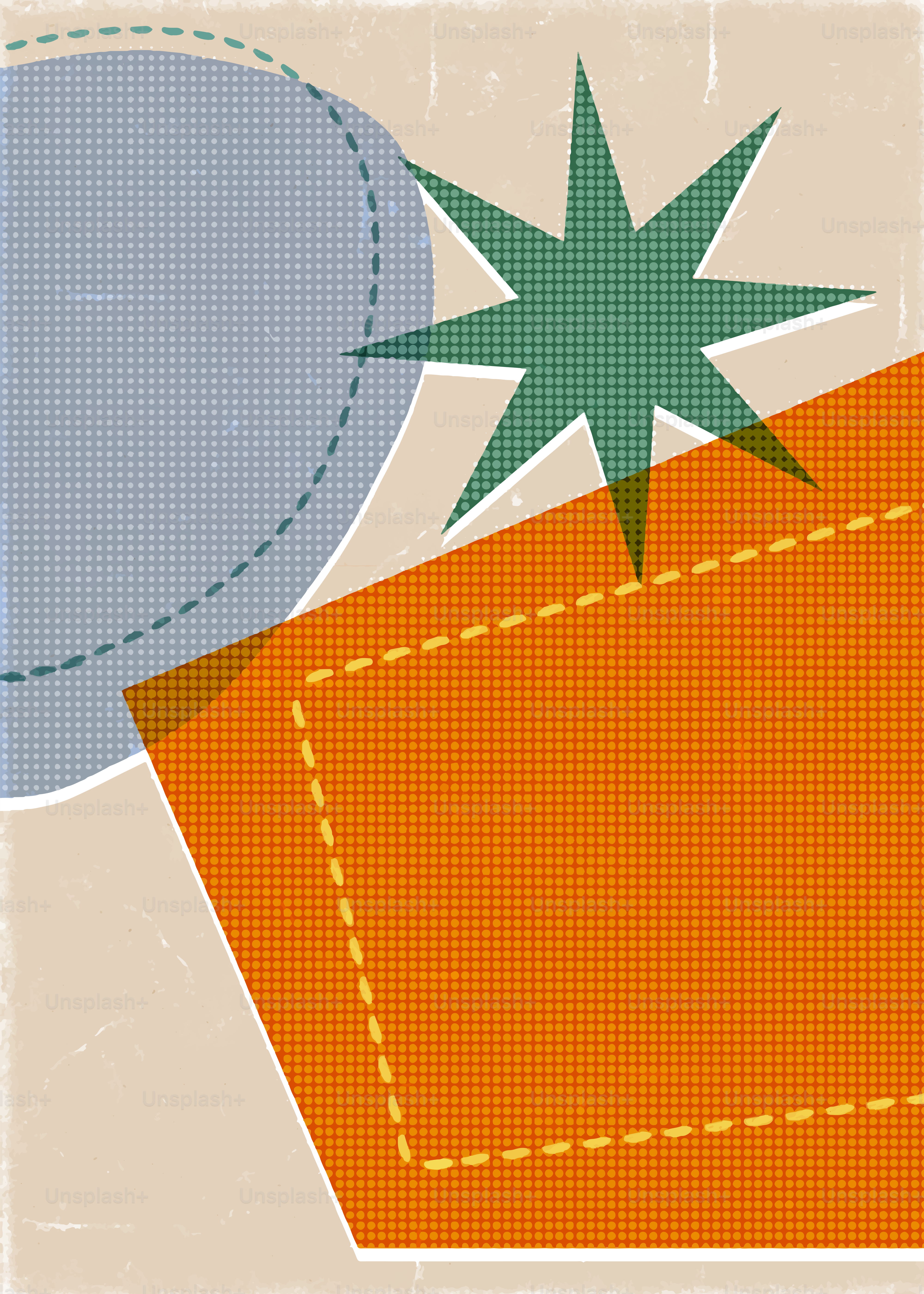 Abstrakte geometrische Formen mit strukturierter Überlagerung