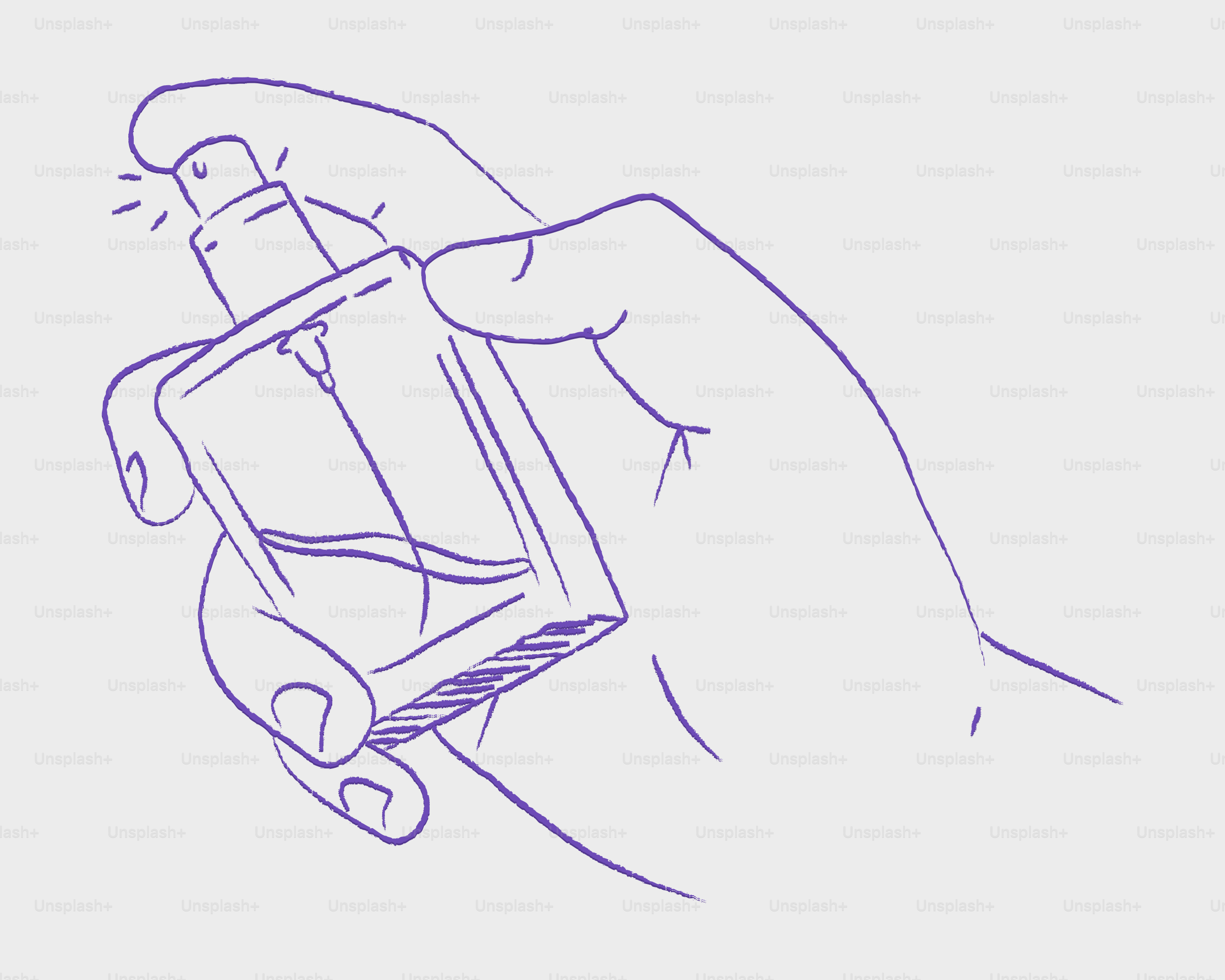 Hand hält eine Parfümflasche mit Spray