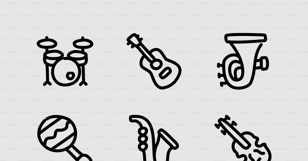 Simple Vector Instruments Set of simple line art musical instruments vector – Music Image on Unsplash