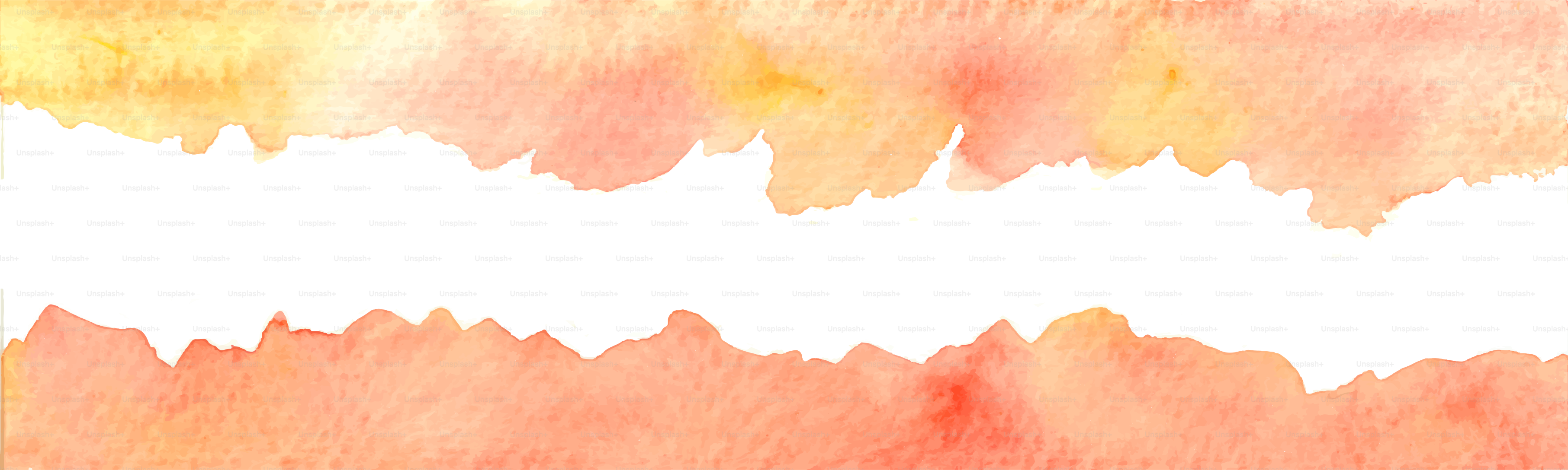 Aquarelle abstraite aux teintes orange et jaune