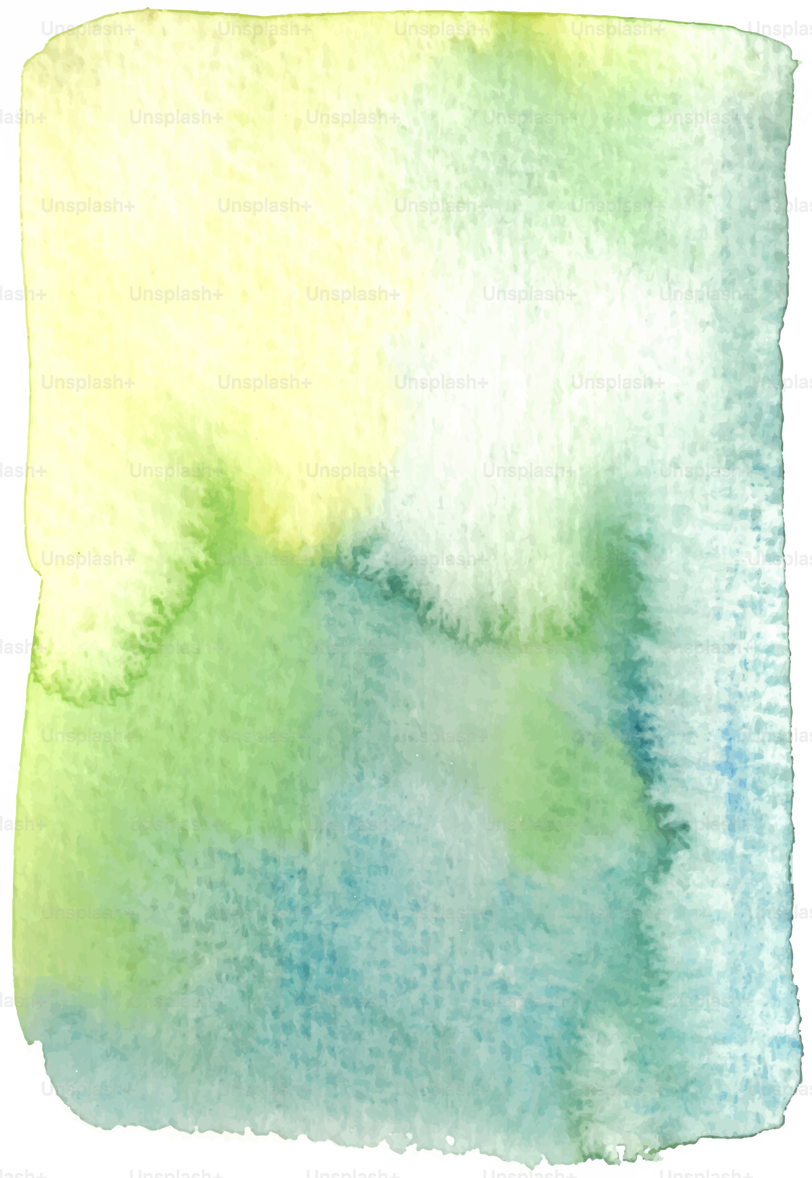 Abstract watercolor wash in yellow, green, and blue.