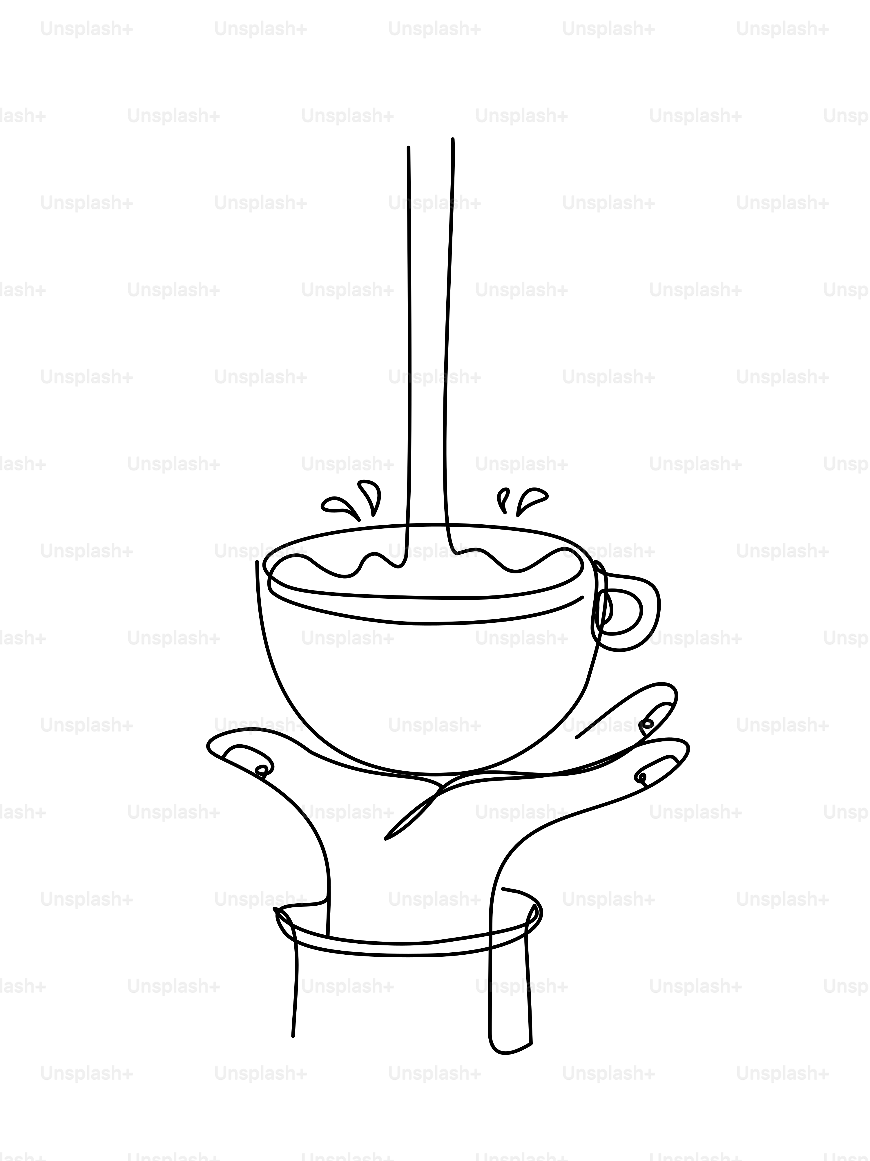 Liquid pouring into a cup held by a hand