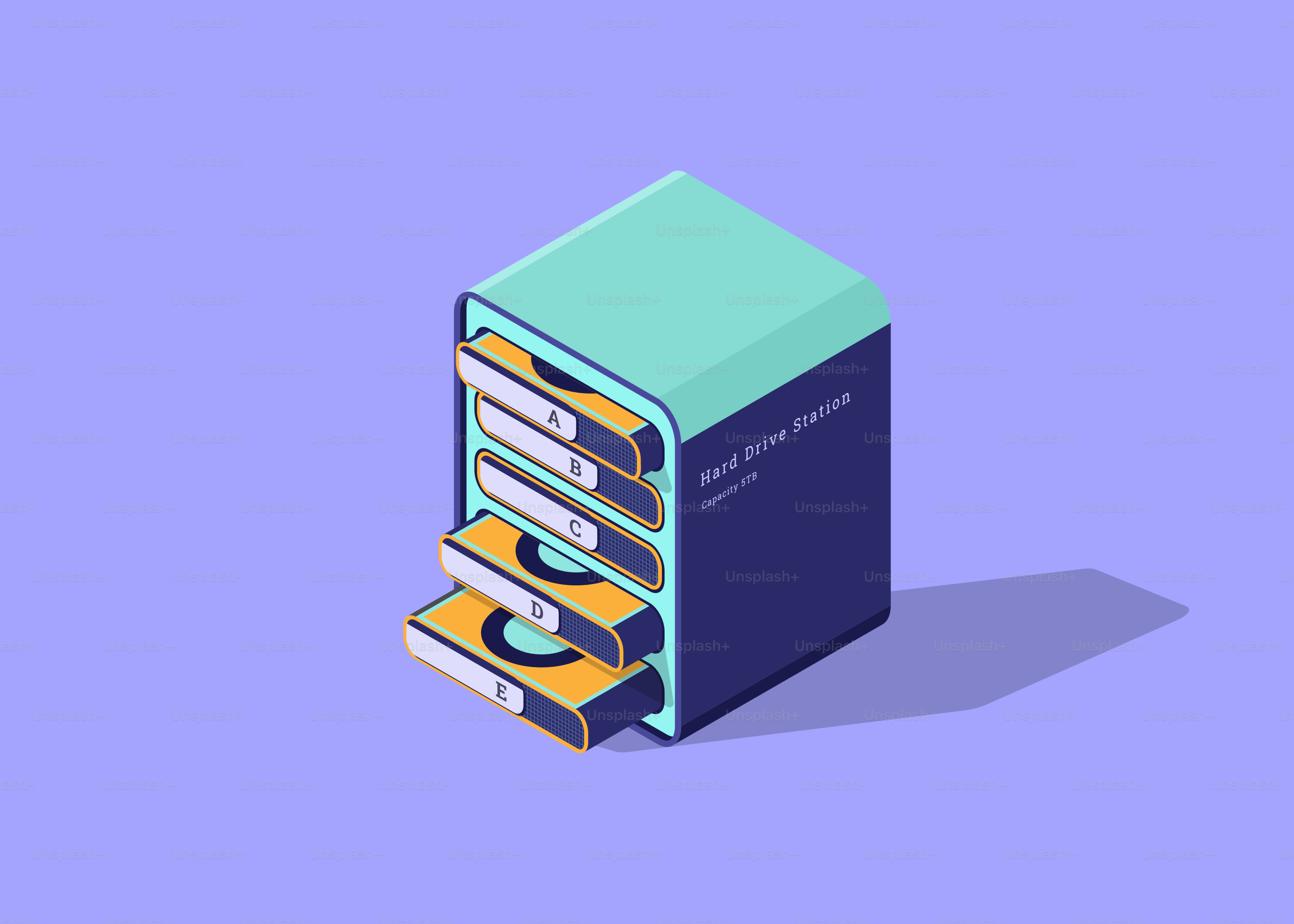 Server rack with removable data cartridges