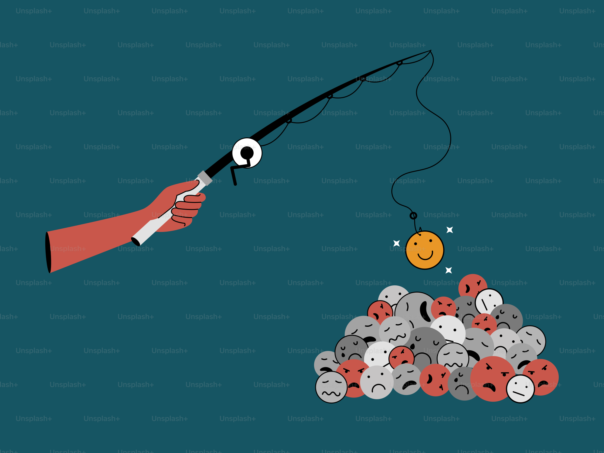 Buscando una cara feliz entre los tristes