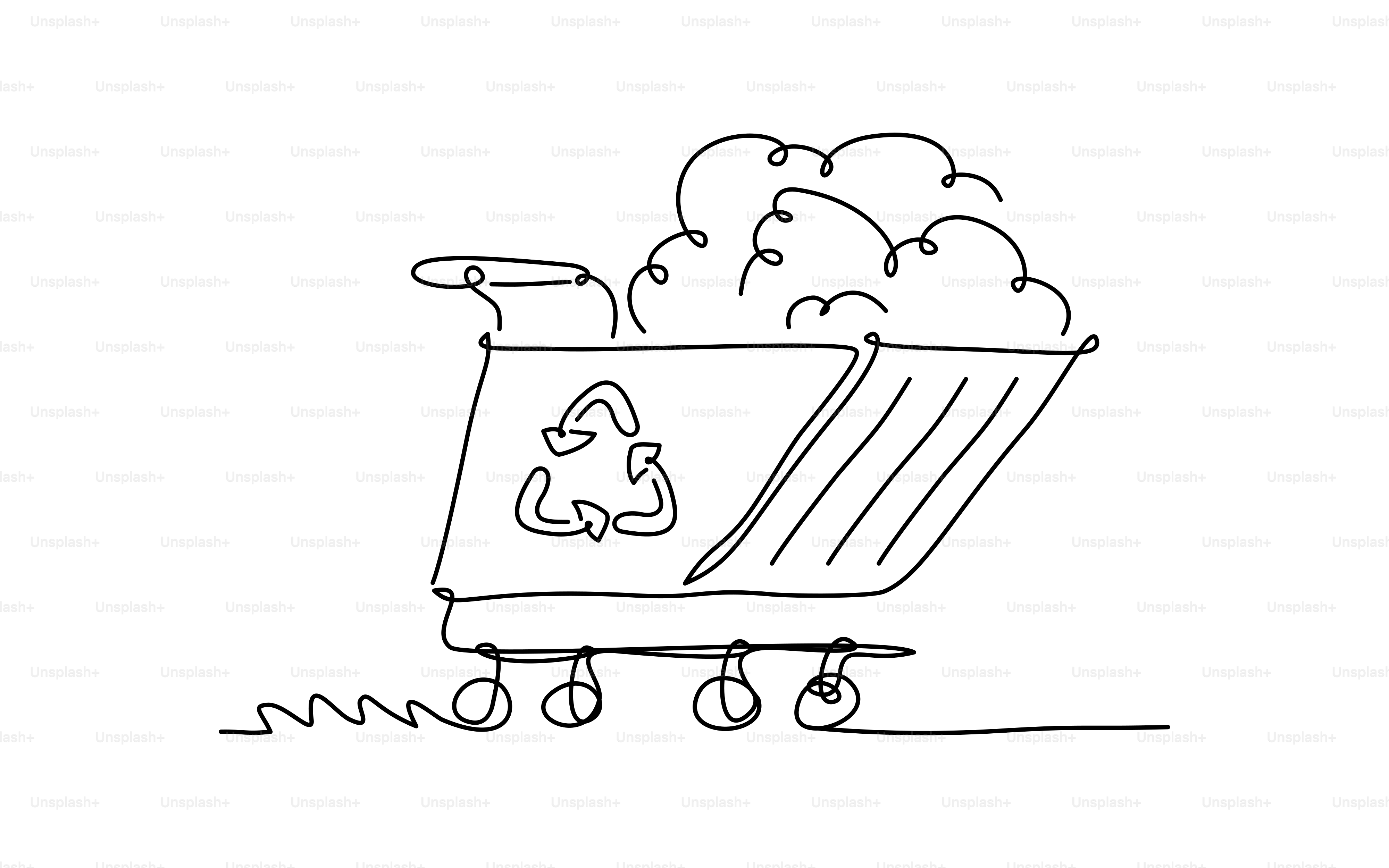 장보기 가방의 흑백 그림 벡터 – Unsplash의 그림 이미지, image size:3000x1875