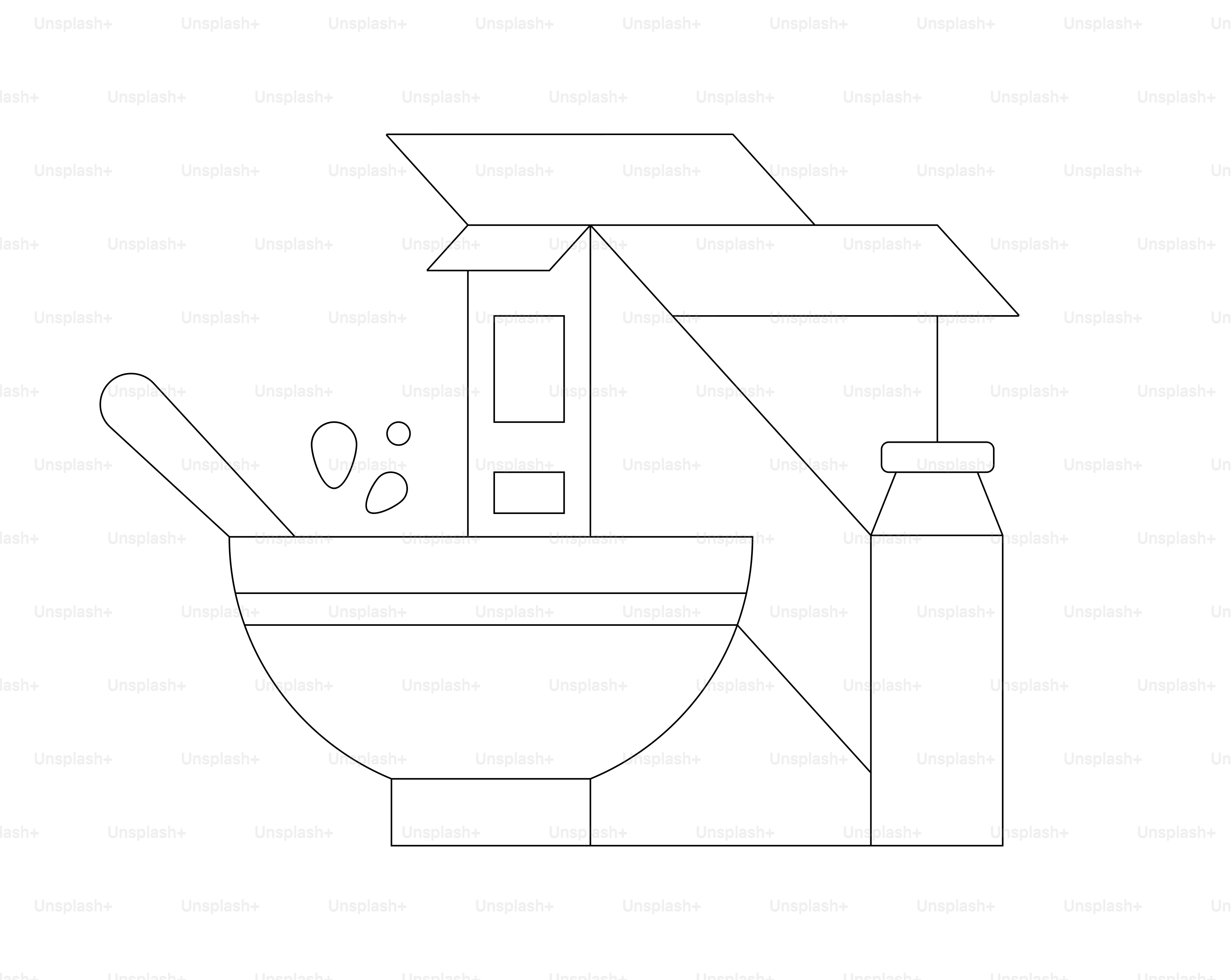 Cereal box, bowl, and milk bottle illustration