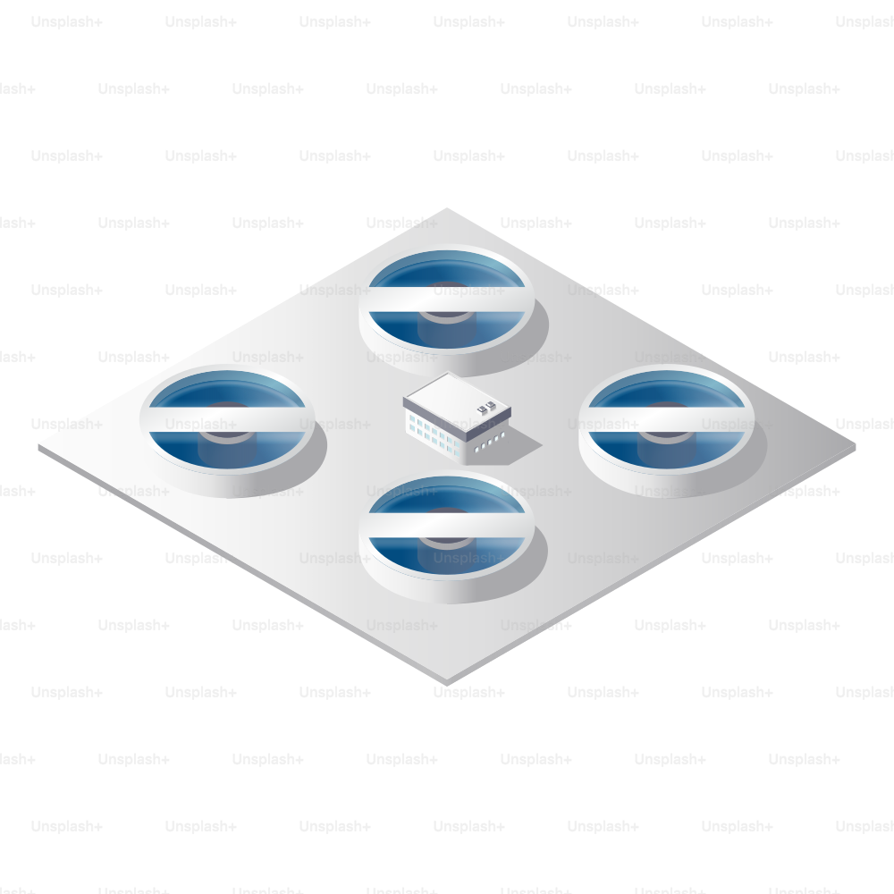Four circular tablets in blister pack with chip