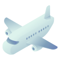 A minimalist white airplane illustration