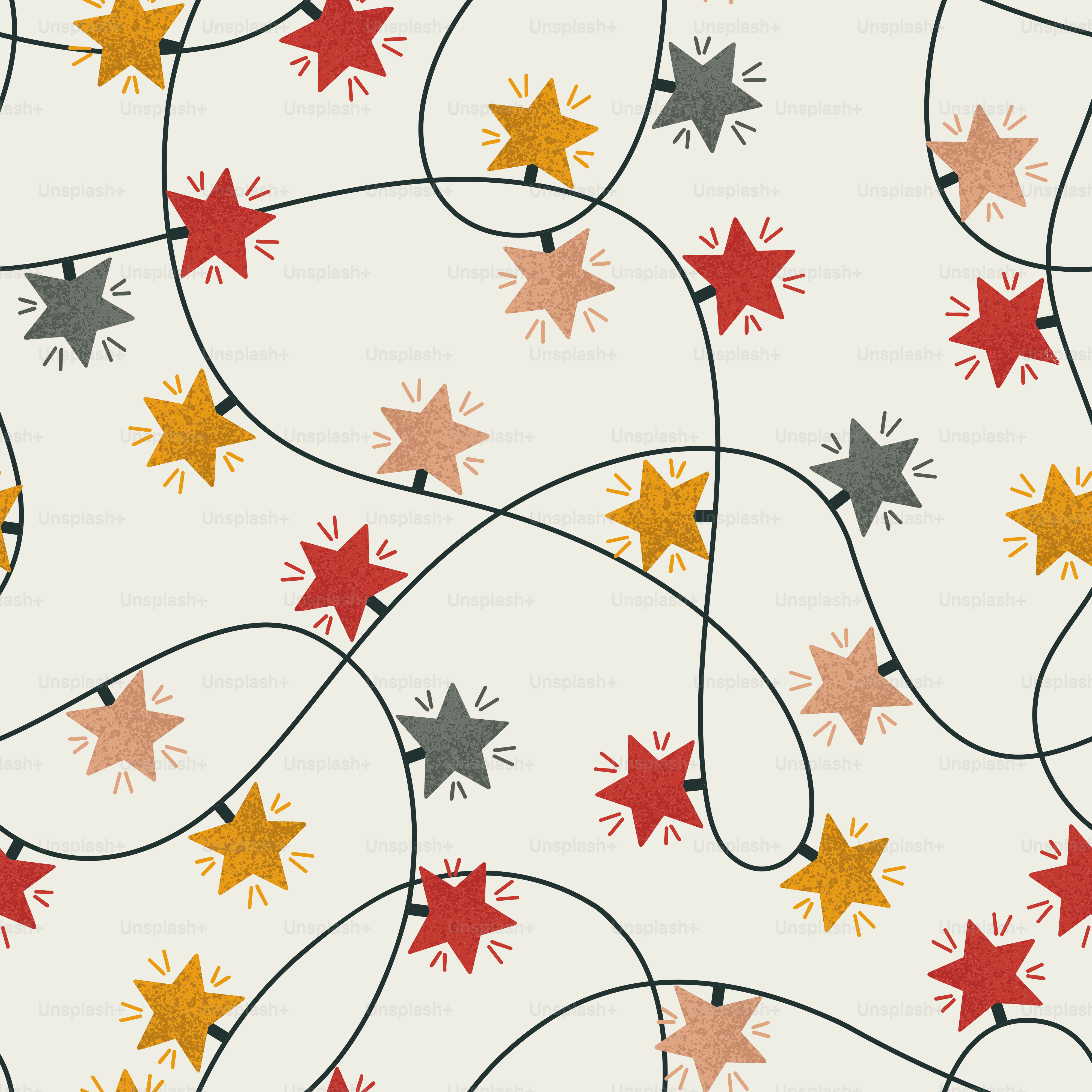 A string of star-shaped holiday lights