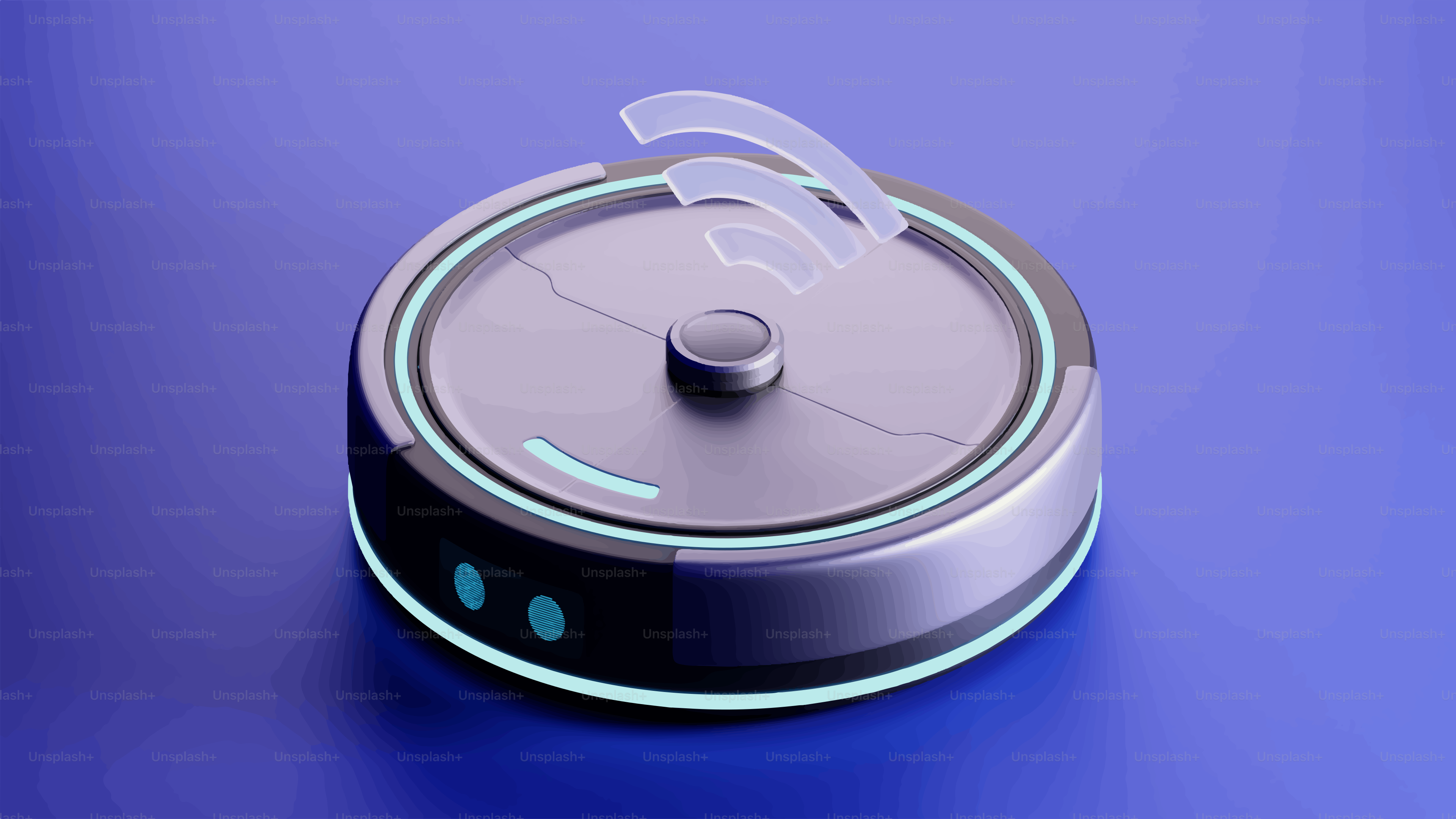 Futuristic robotic vacuum cleaner with wifi signal vector – Technology ...