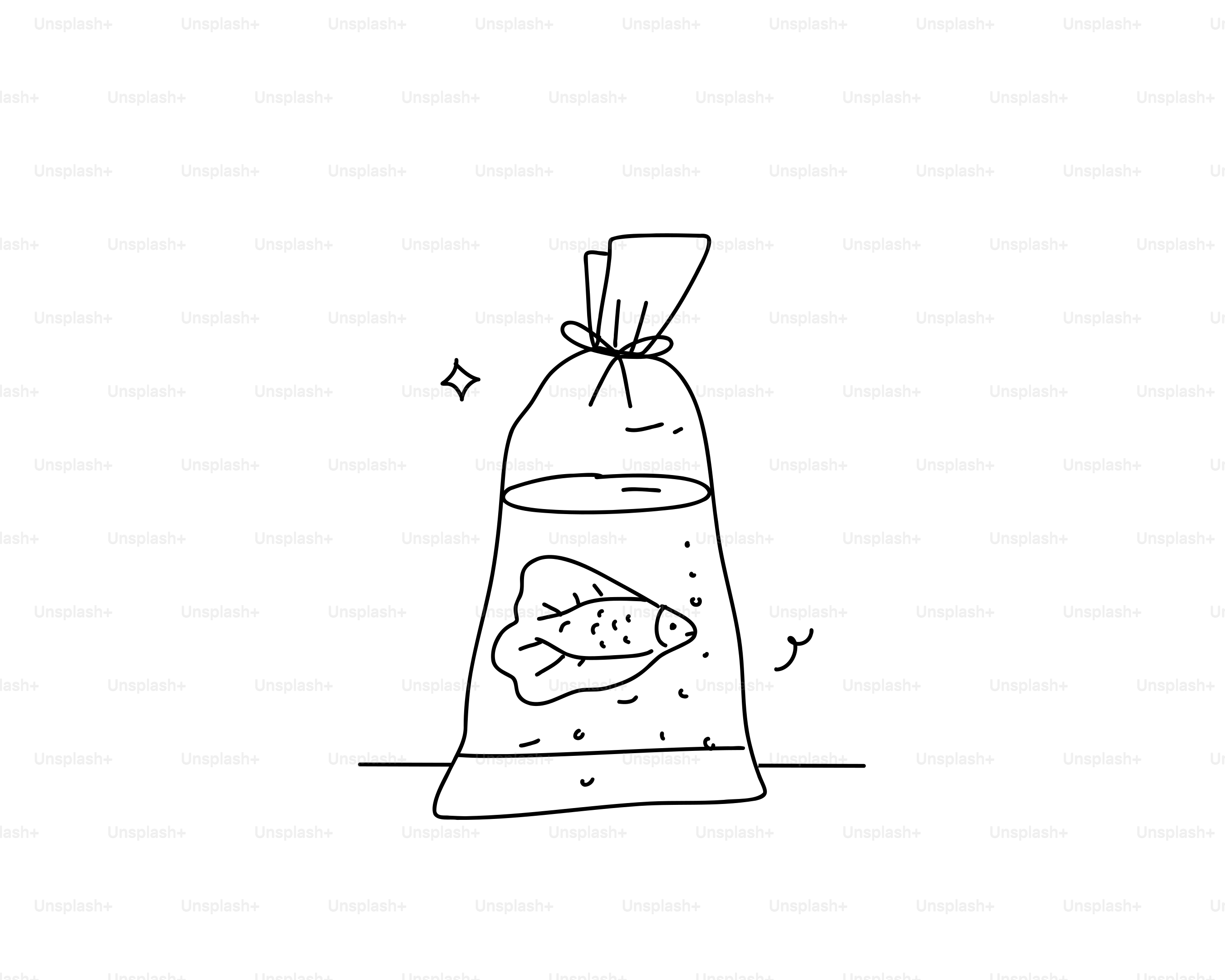 A fish in a plastic bag