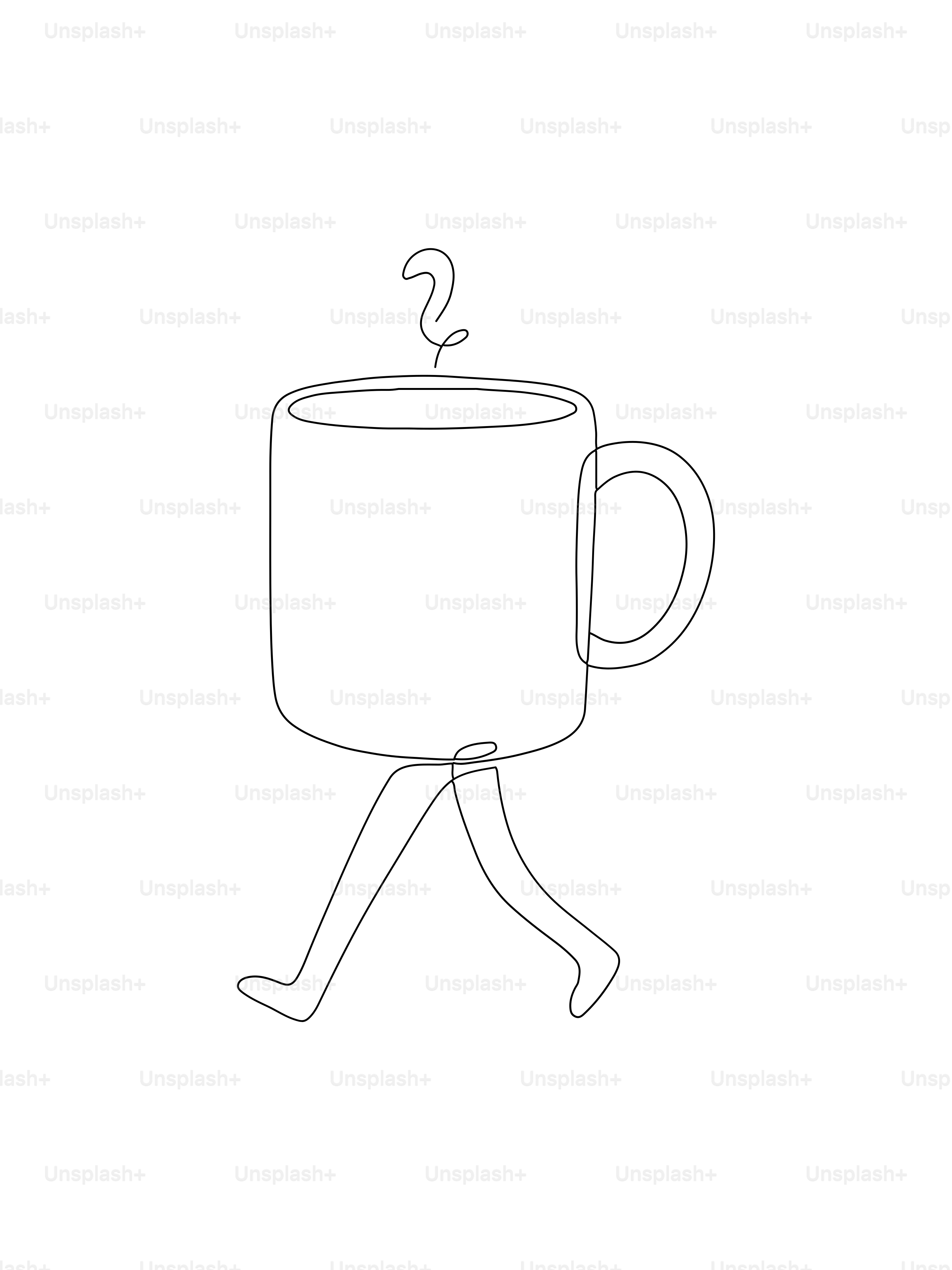 A mug with legs walking