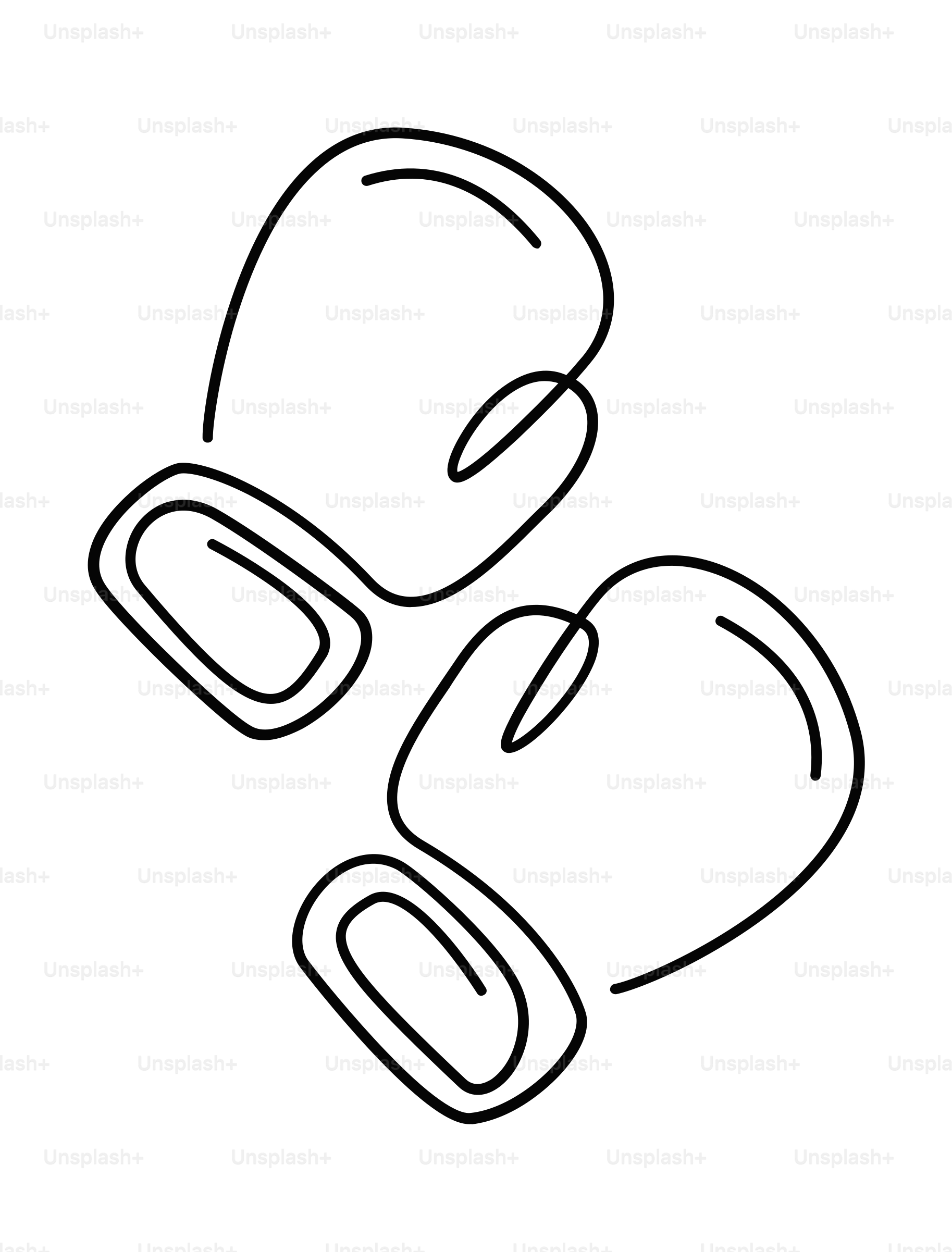 Pair of boxing gloves drawn with a single line.