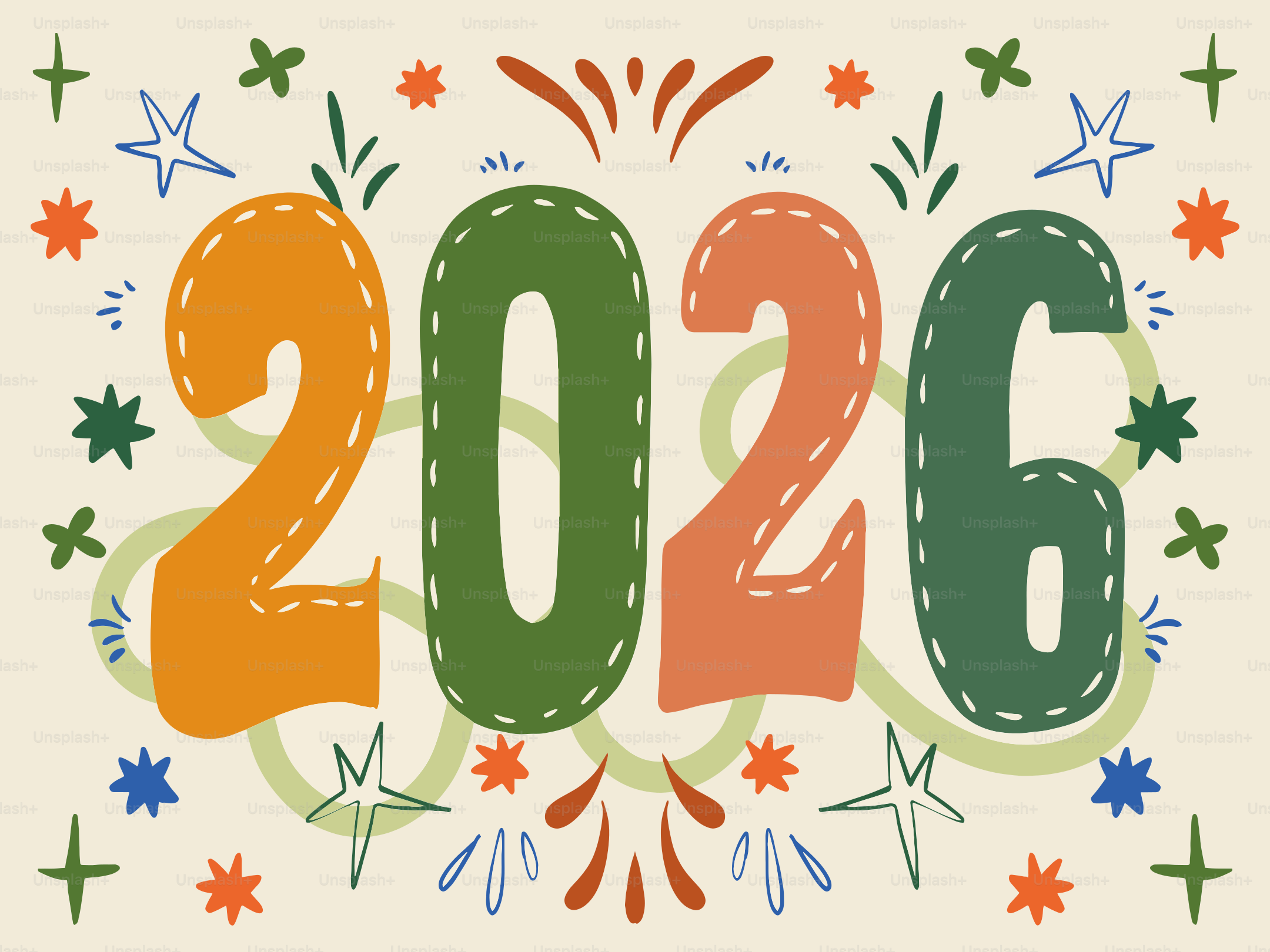 Das Jahr 2026 in bunten Zahlen.