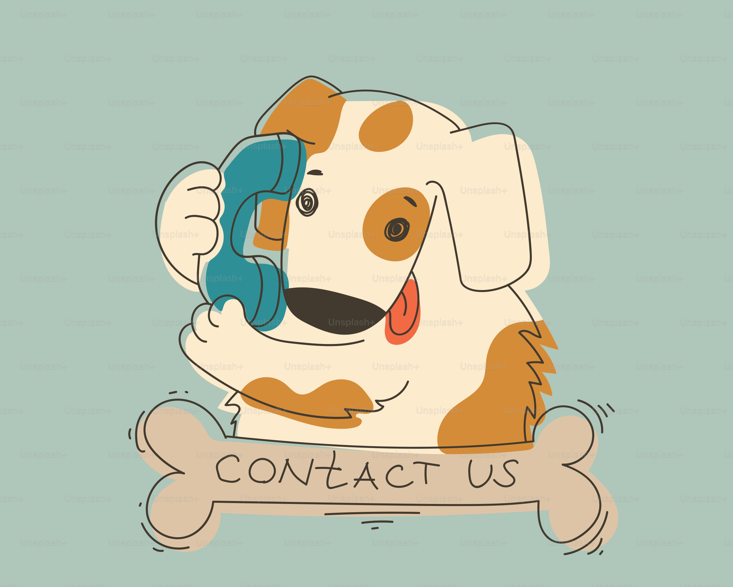Cachorro segurando um celular com o osso "fala conosco"