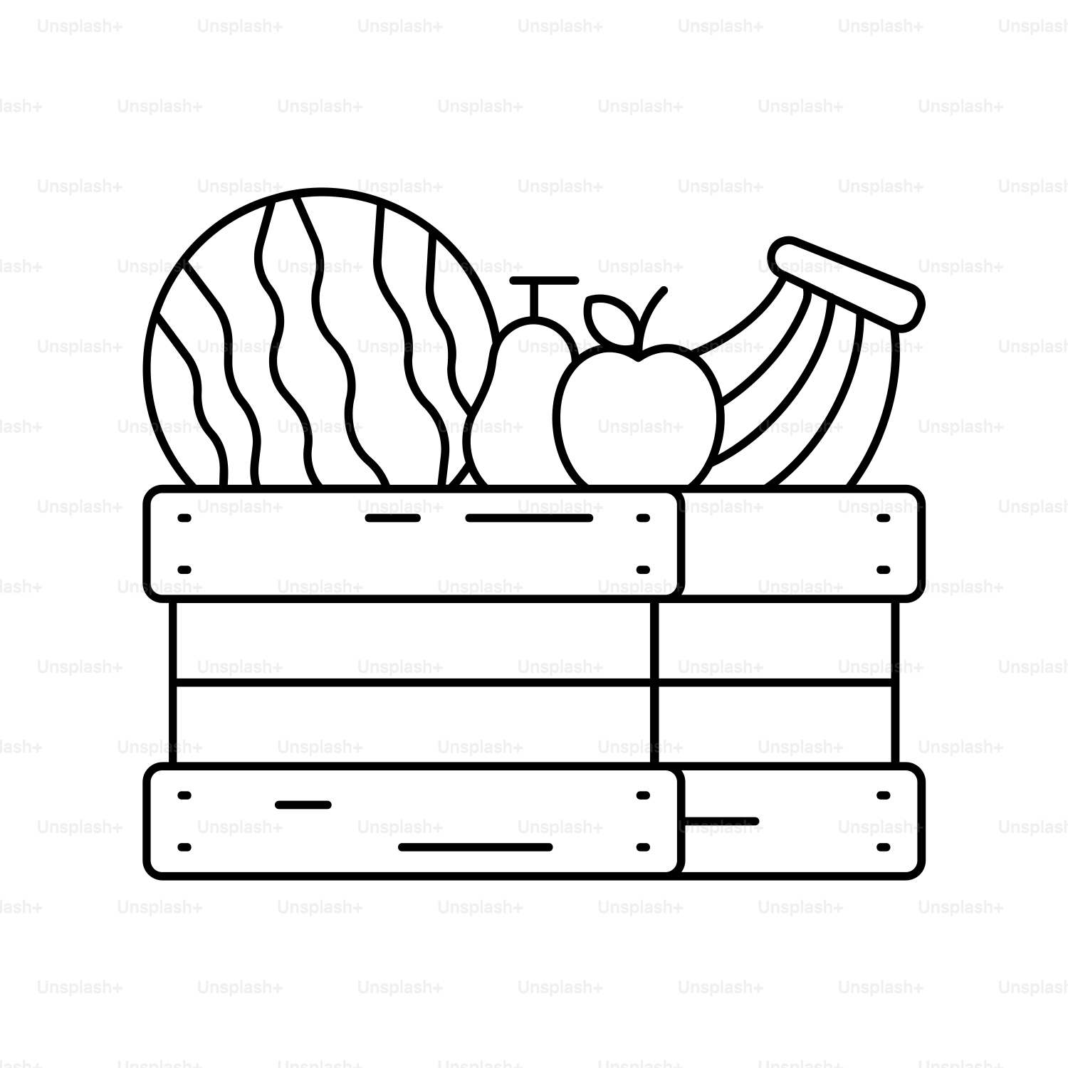 Caixa de madeira cheia de frutas variadas.