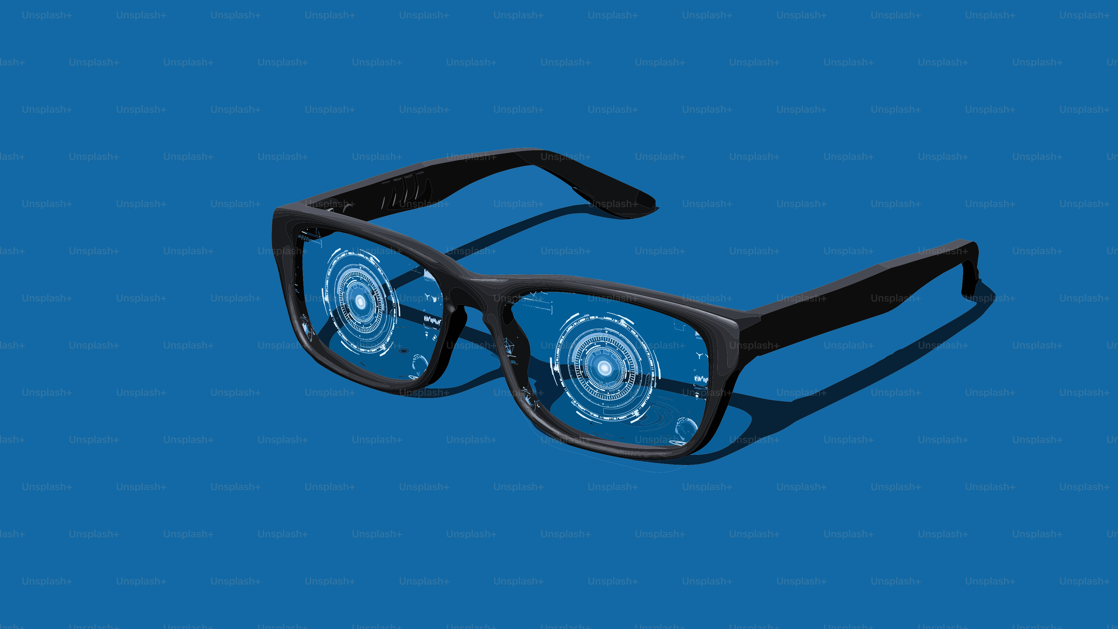 Smart glasses with futuristic hud display