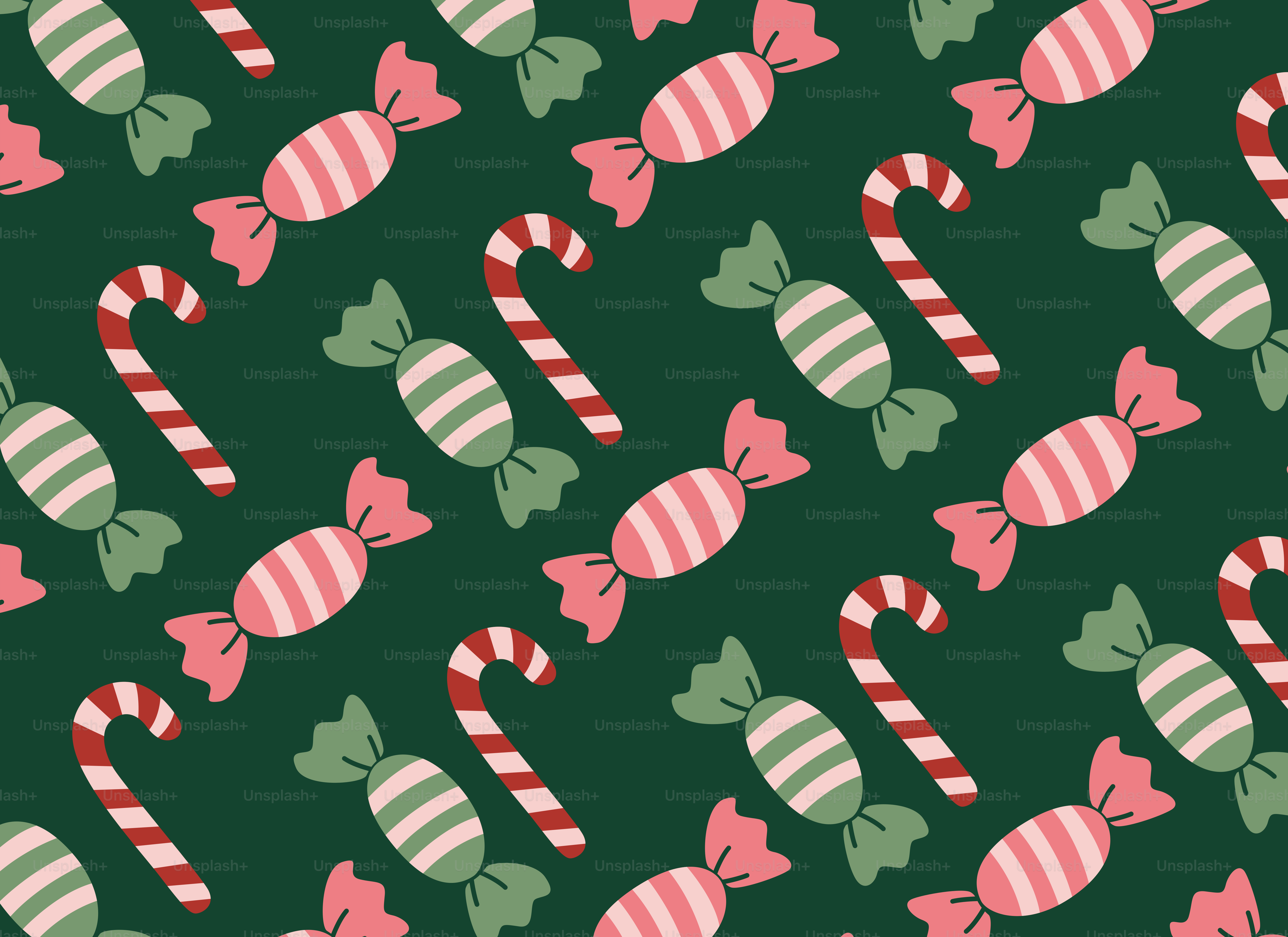 Motif de bonbons de Noël et de cannes d’orge d’orge