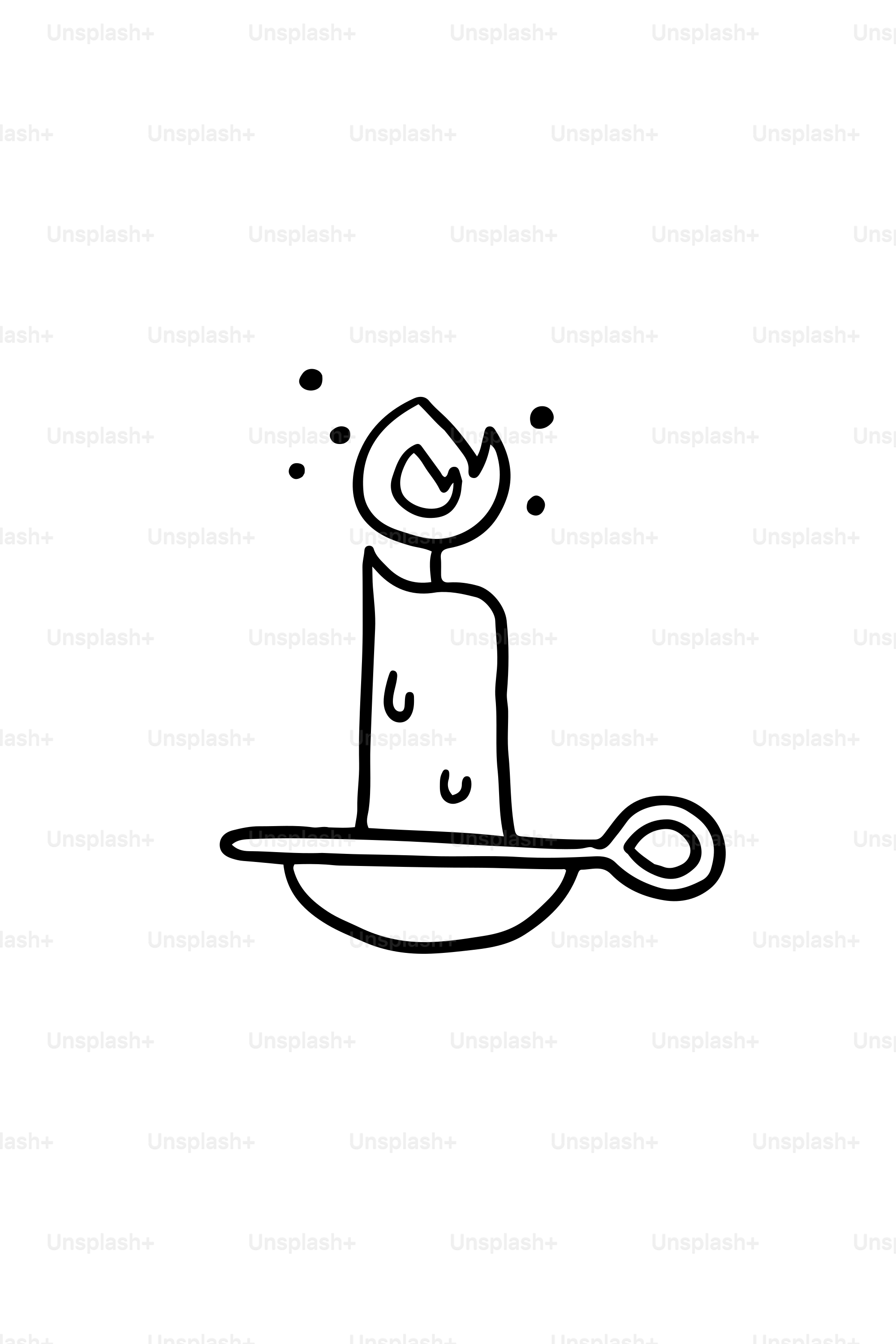 A lit candle with a flame on a holder.